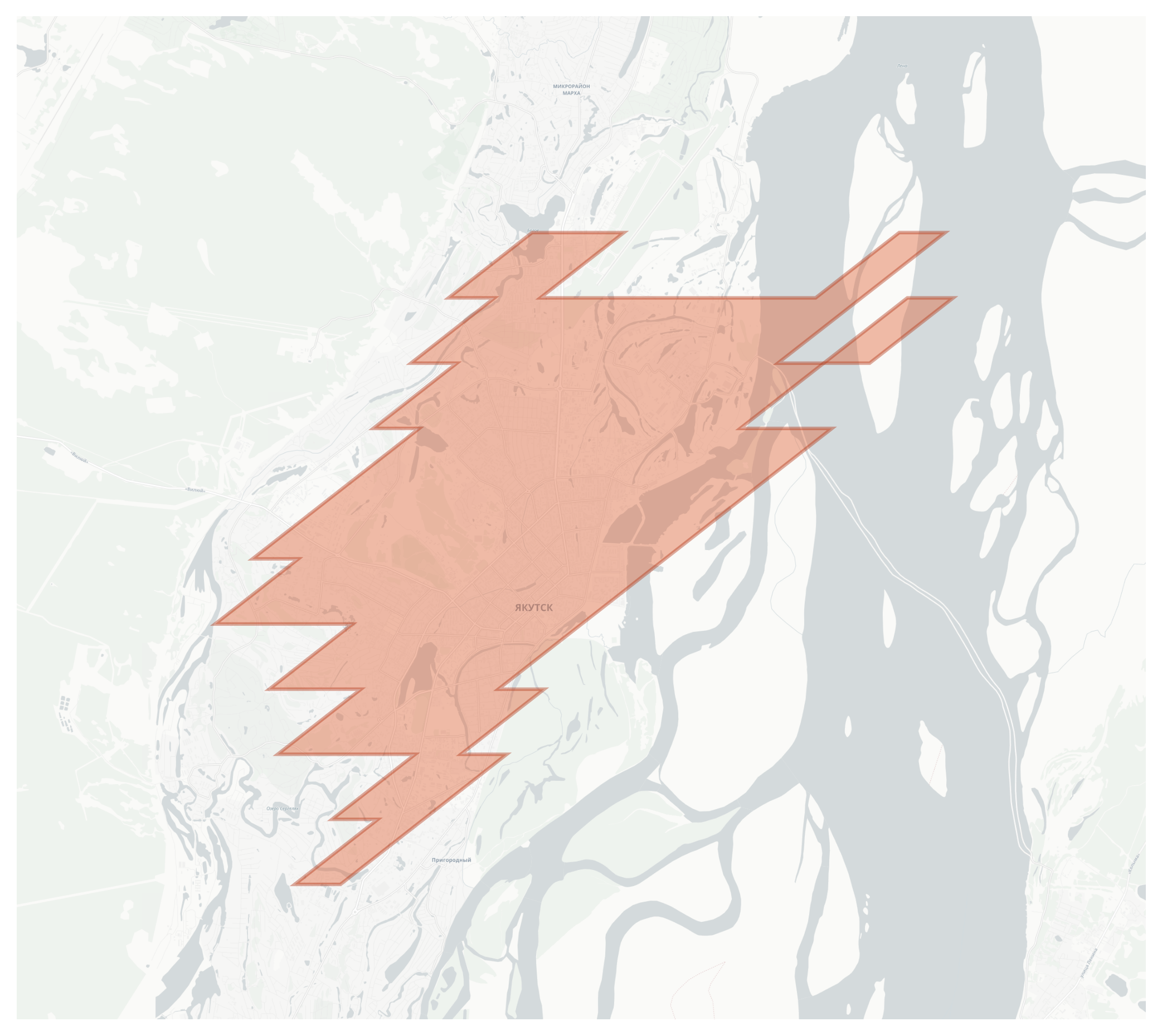 Yakutsk geographic map