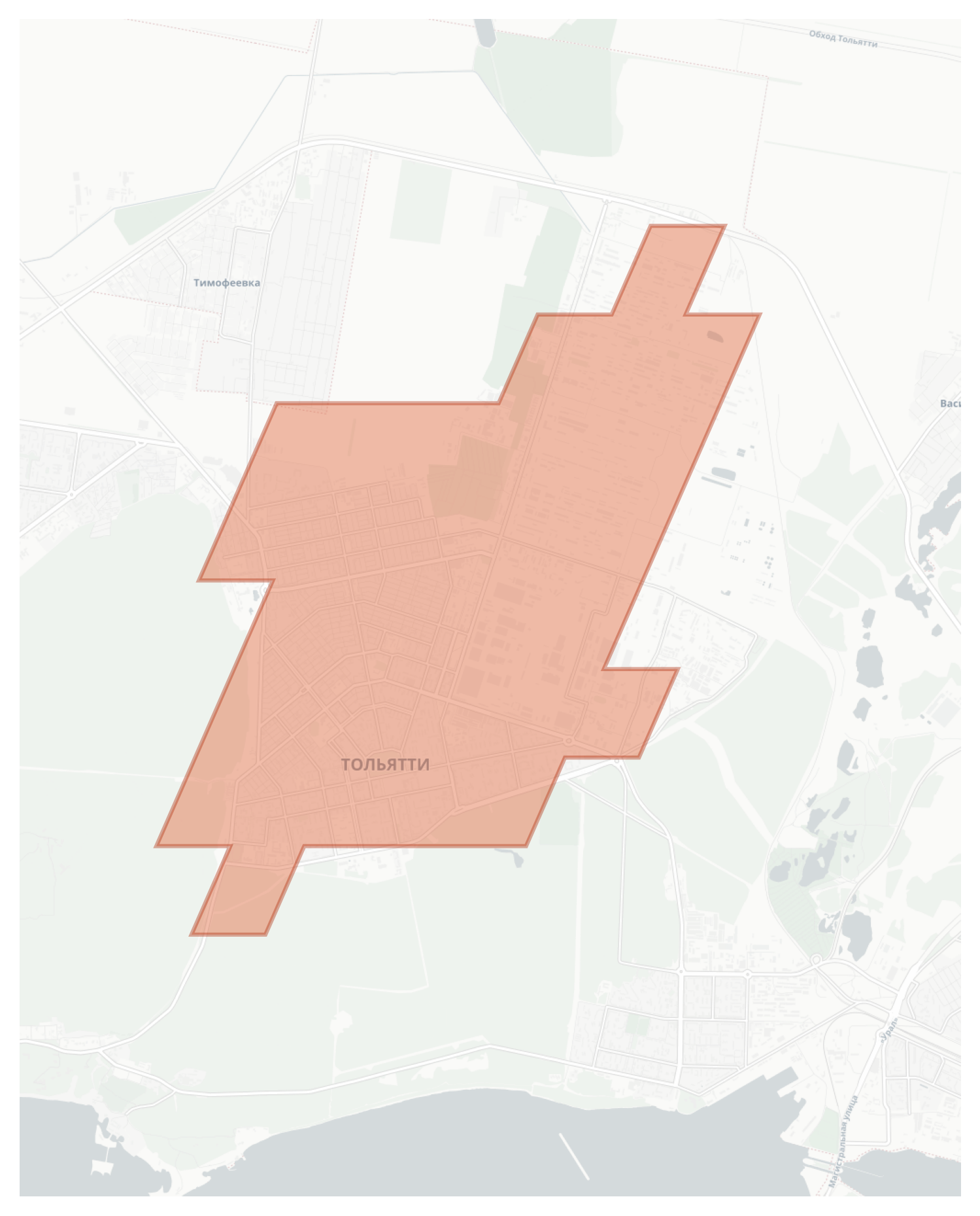 Tolyatti geographic map