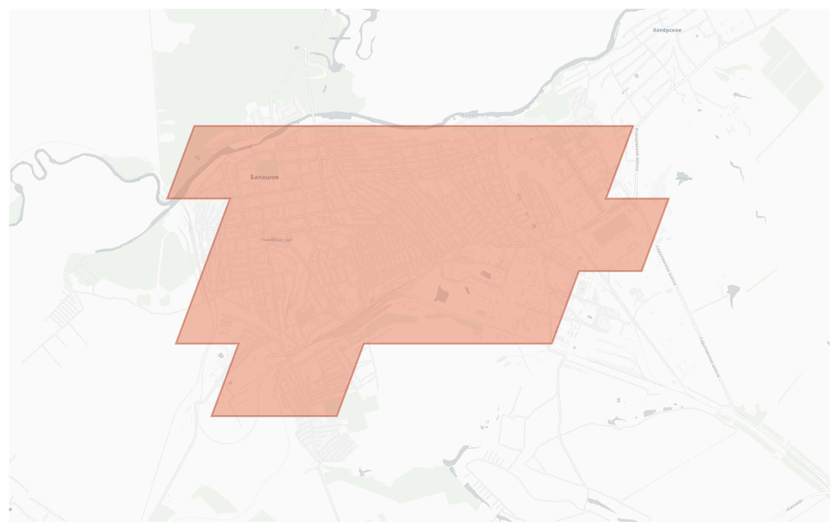 Balashov geographic map