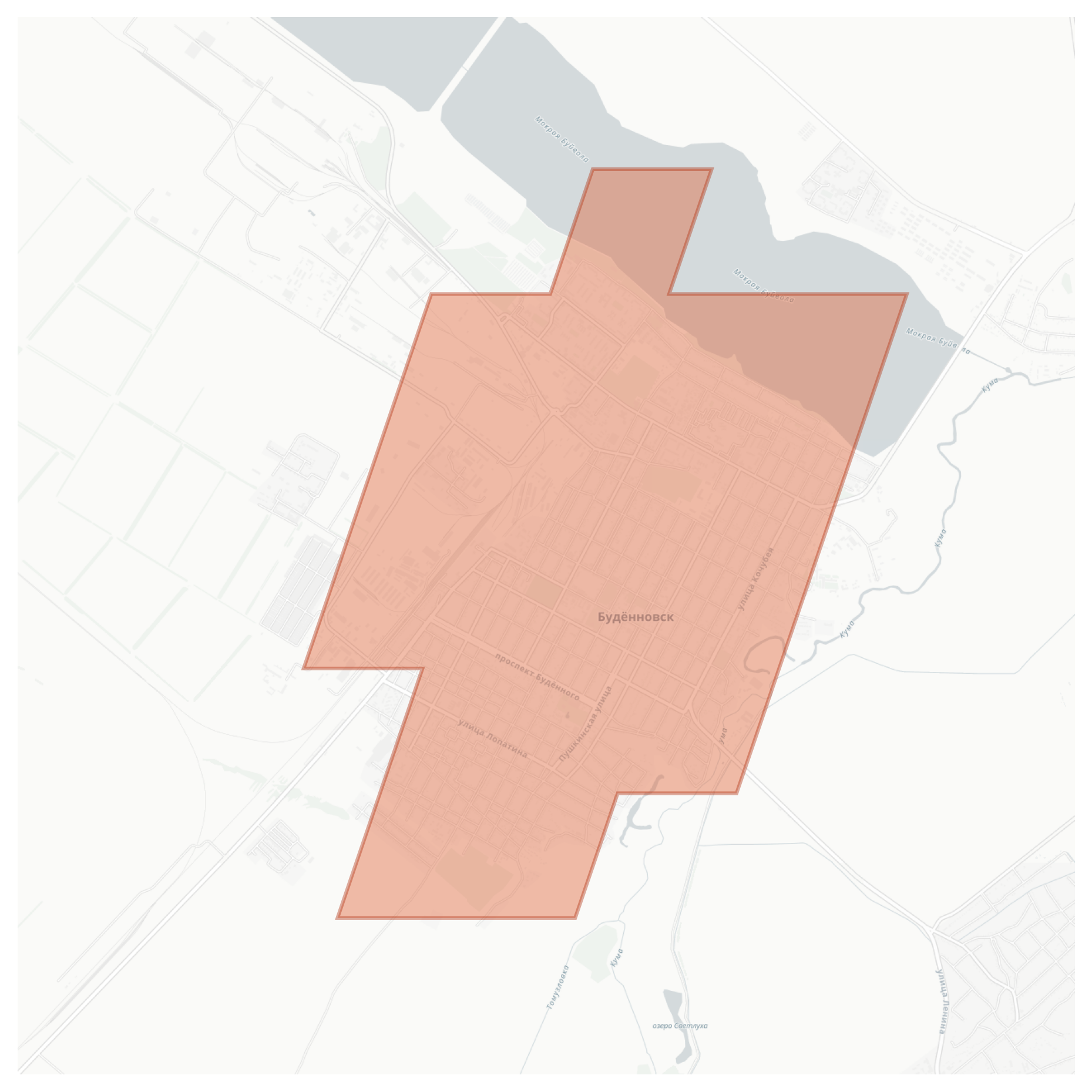 Budyonnovsk geographic map