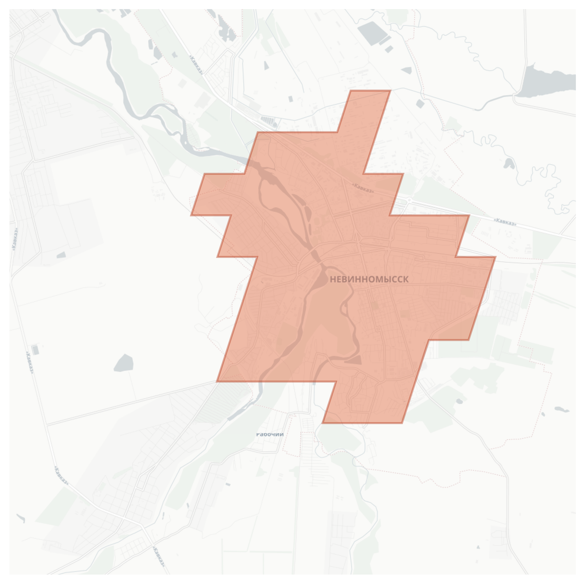 Nevinnomyssk geographic map