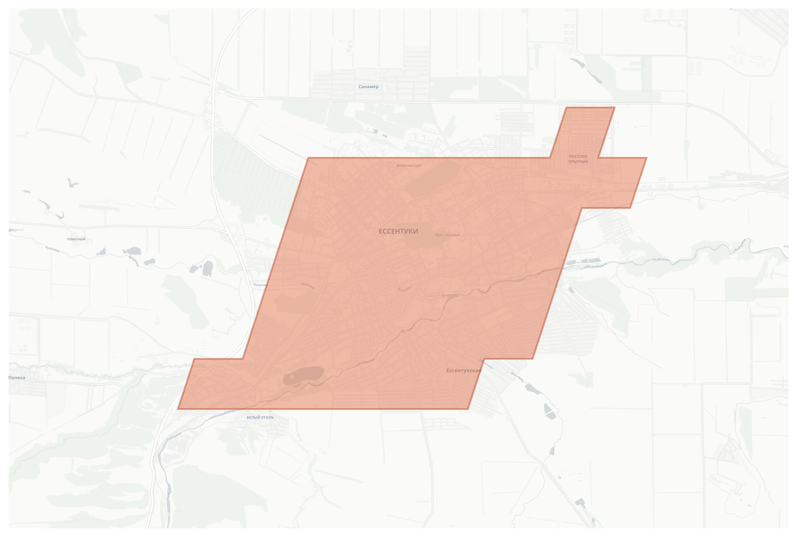 Yessentuki geographic map