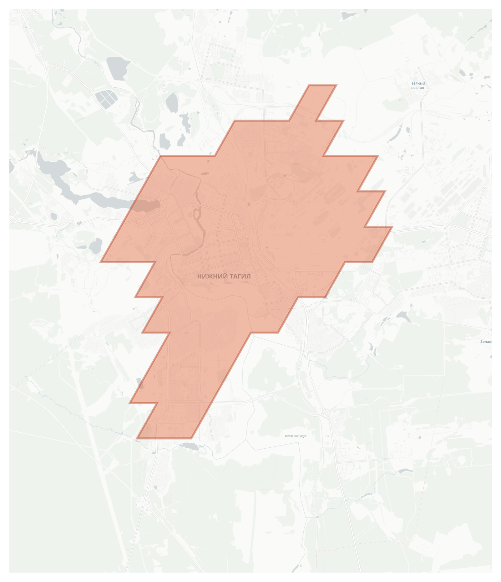 Nizhny Tagil geographic map