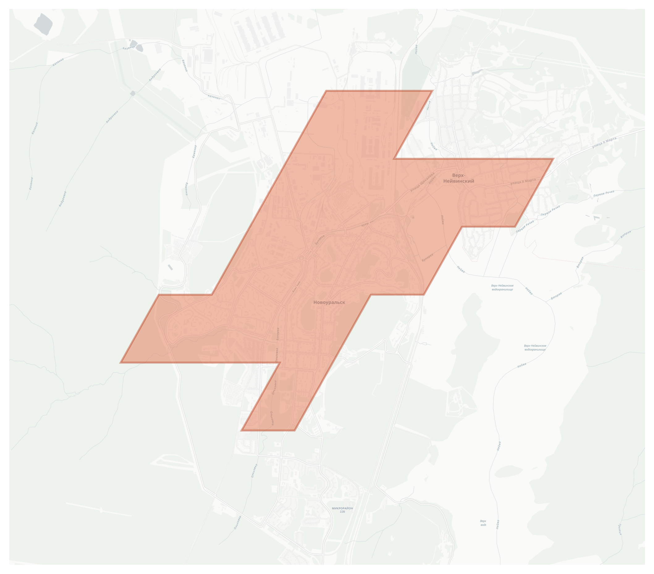 Novouralsk geographic map