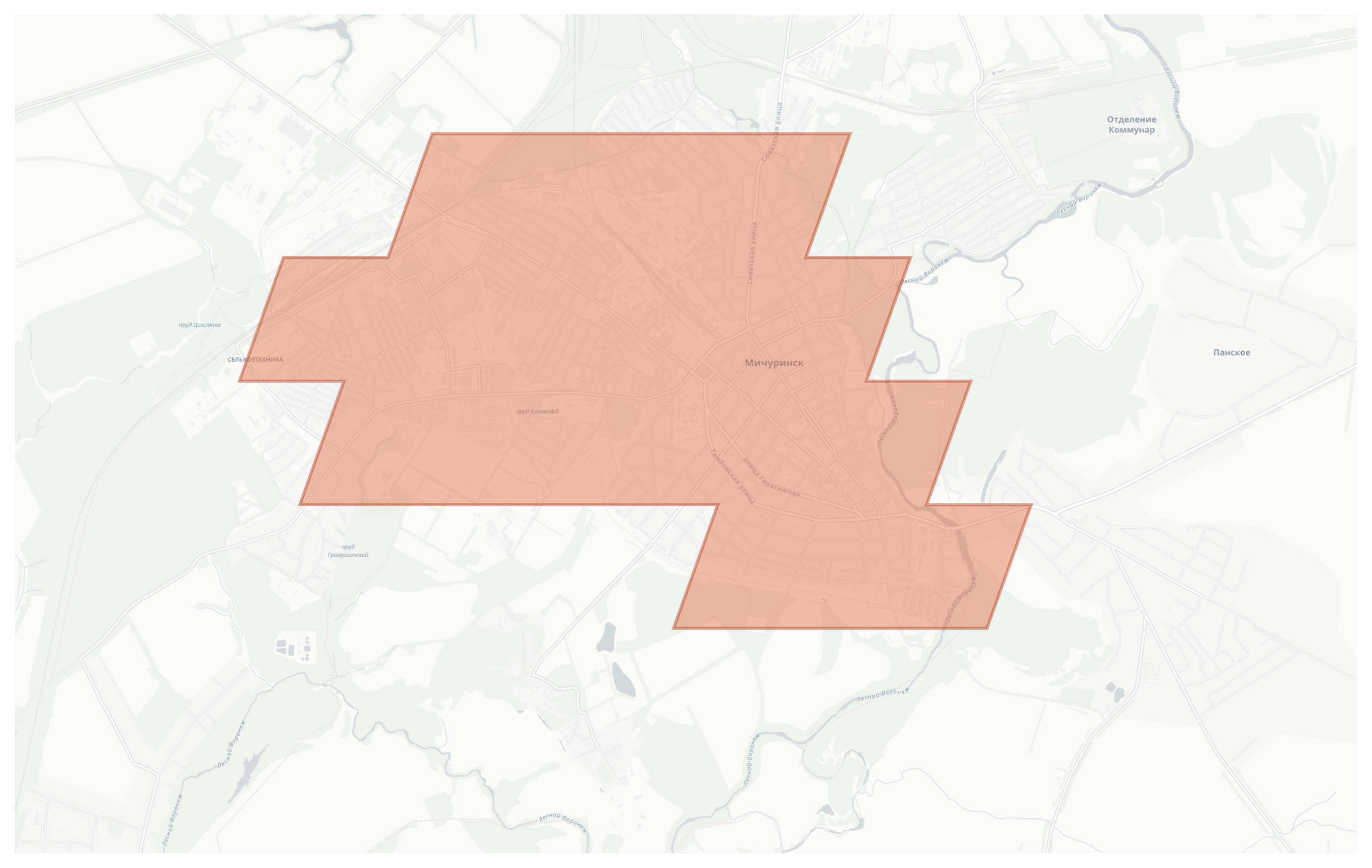 Michurinsk geographic map