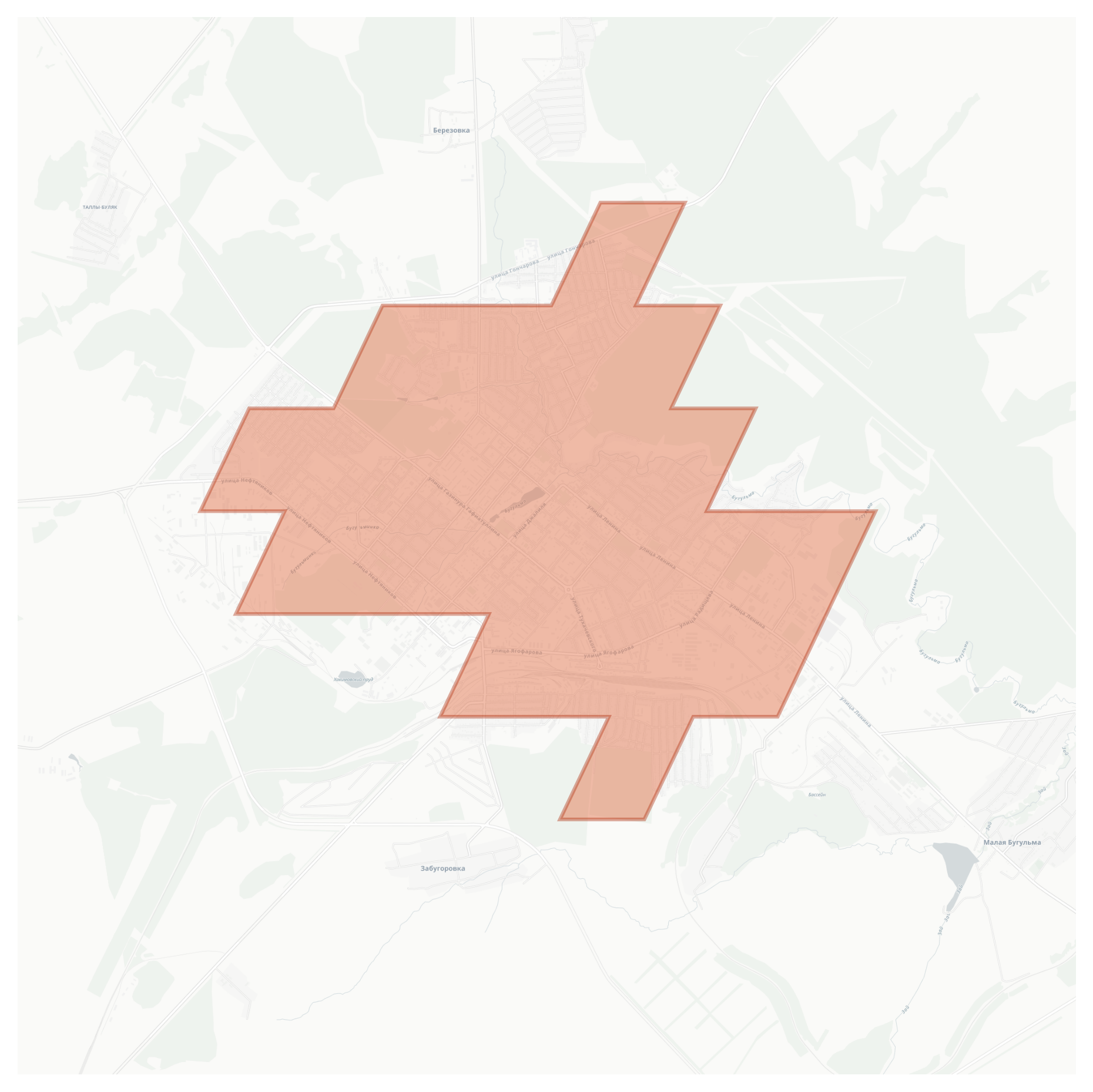 Bugulma geographic map