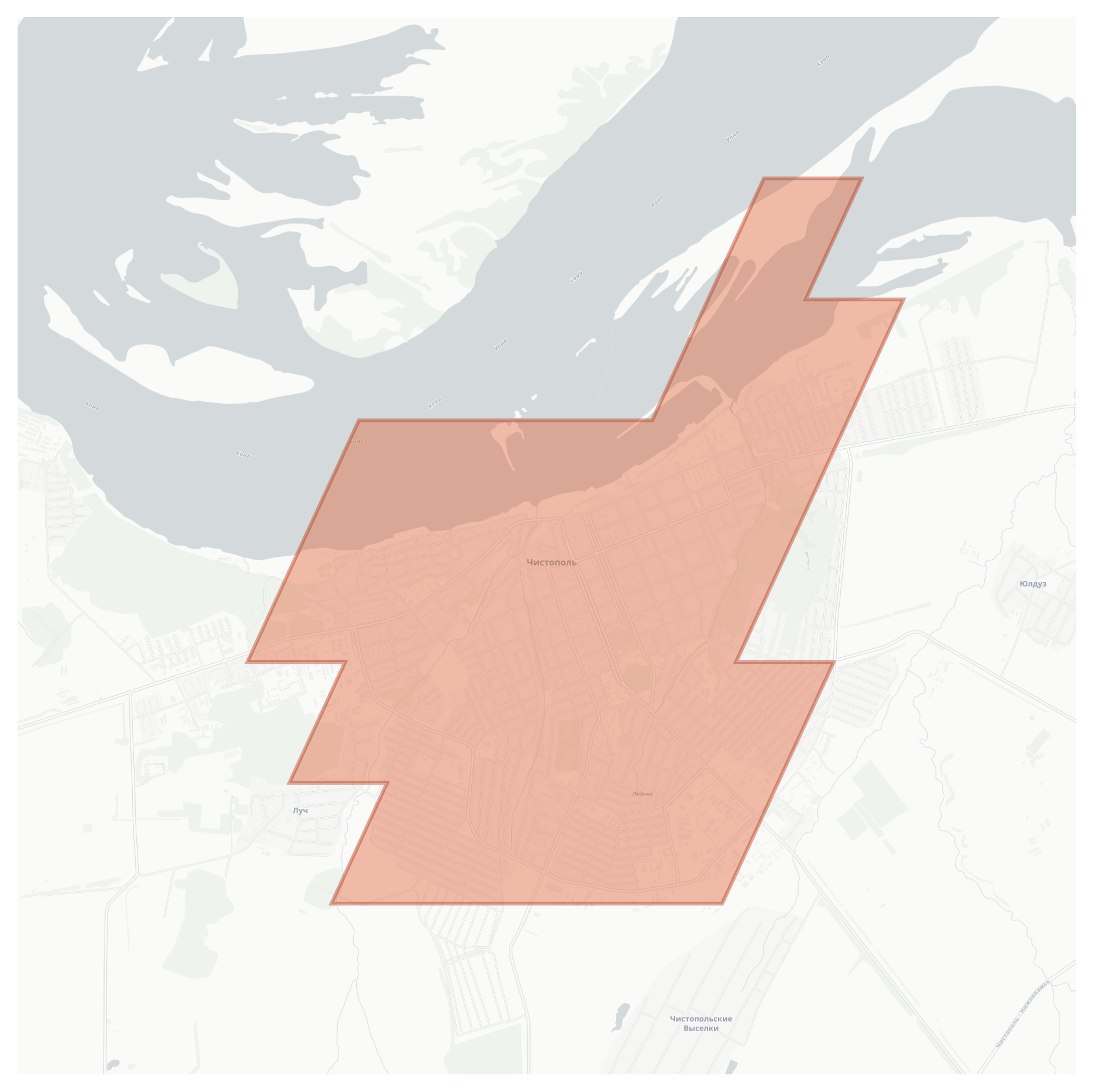 Chistopol geographic map