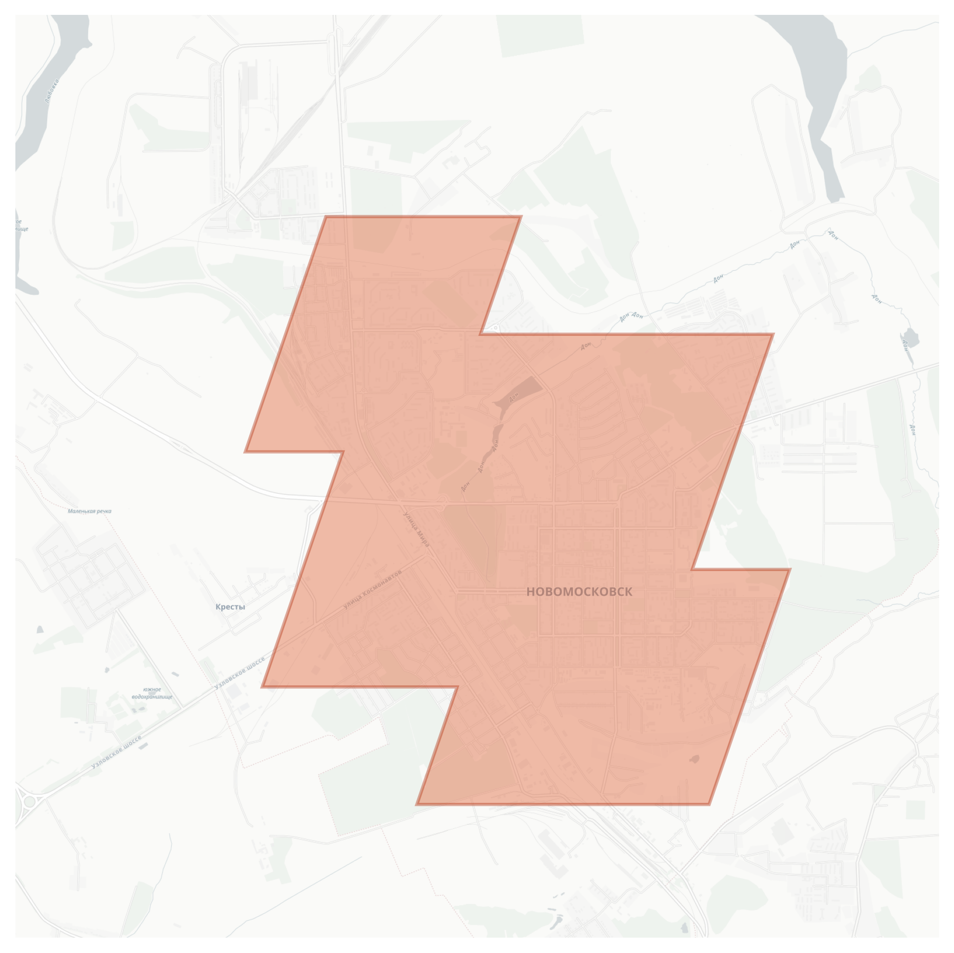 Novomoskovsk geographic map