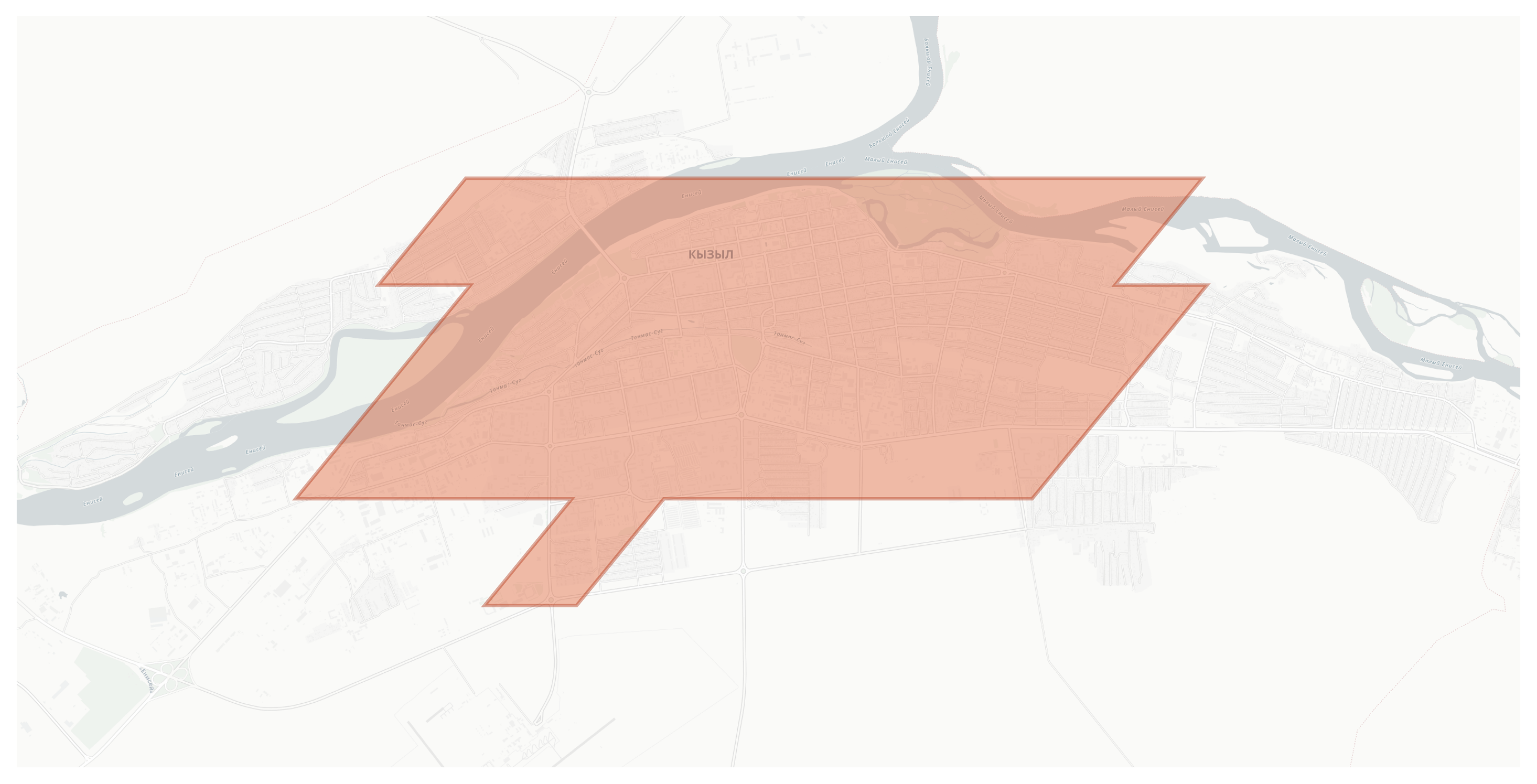 Kyzyl geographic map