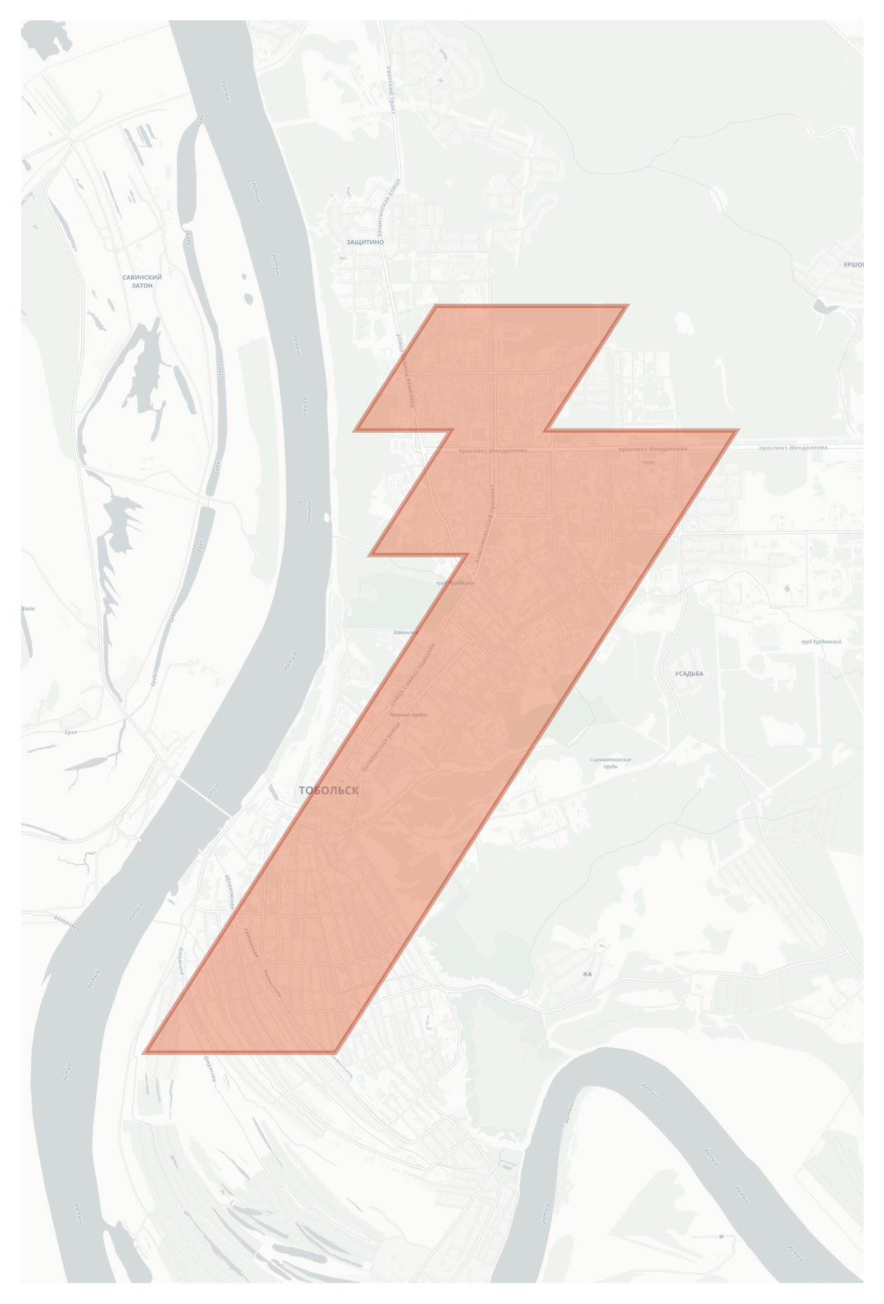 Tobolsk geographic map