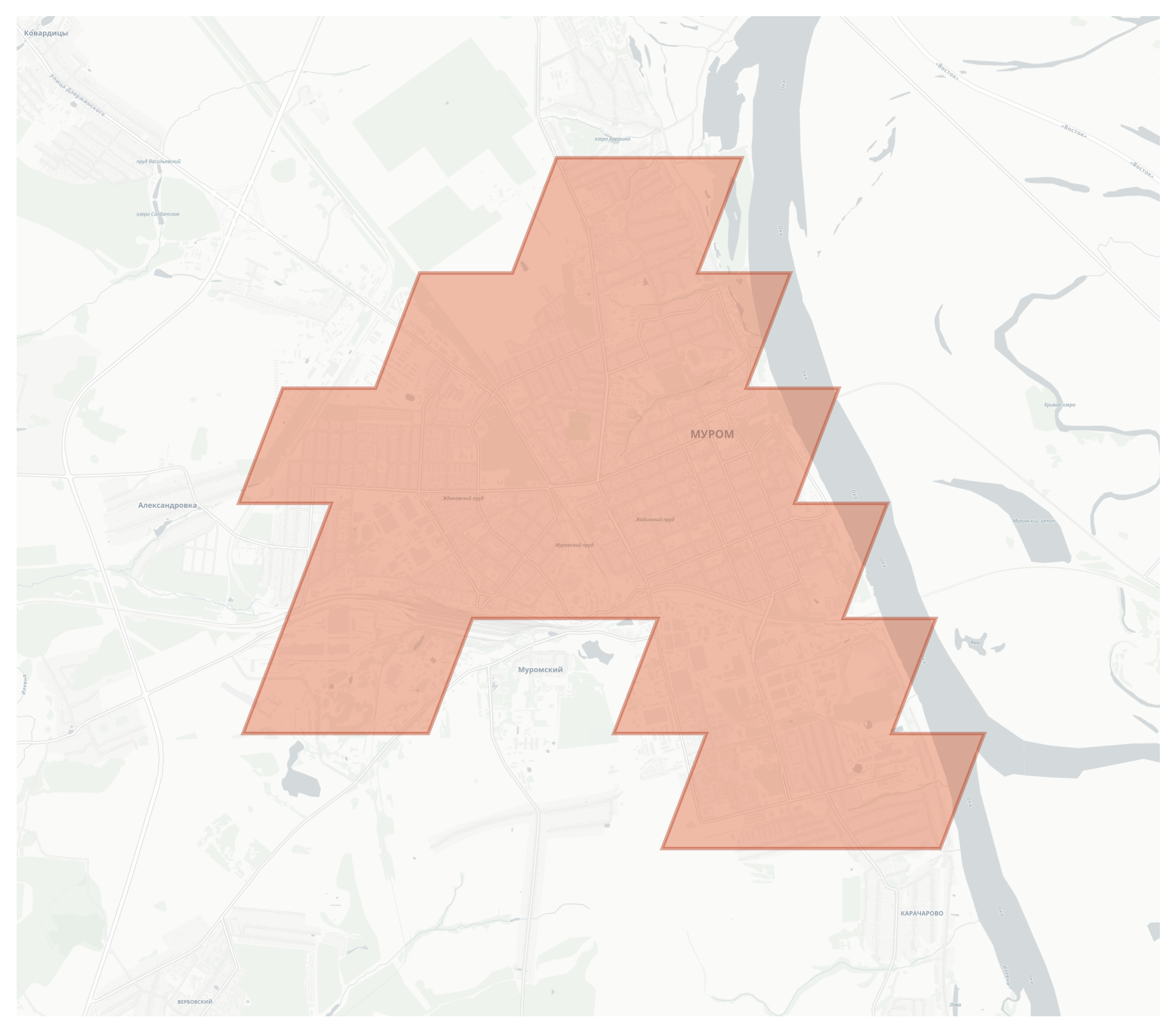 Murom geographic map