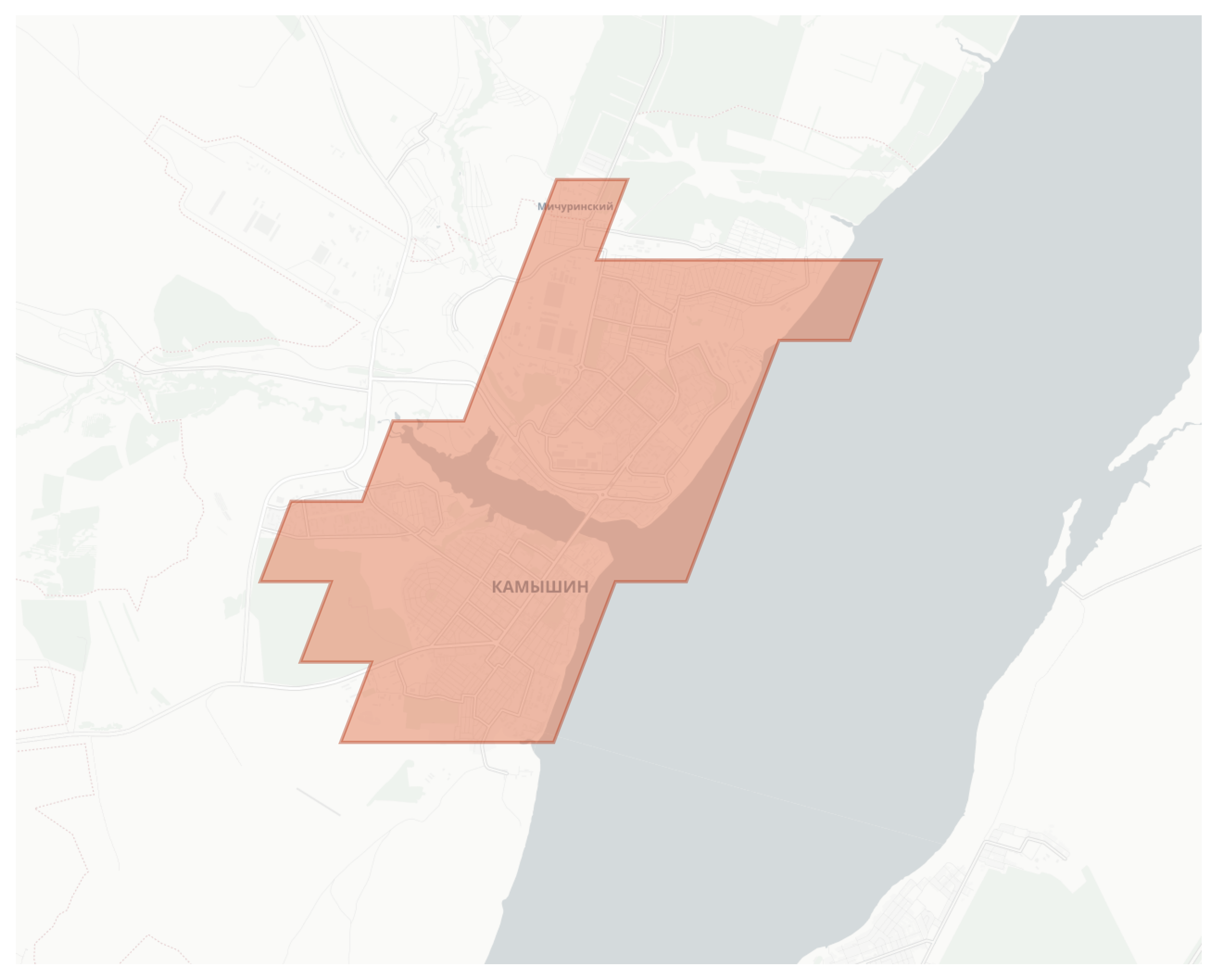 Kamyshin geographic map
