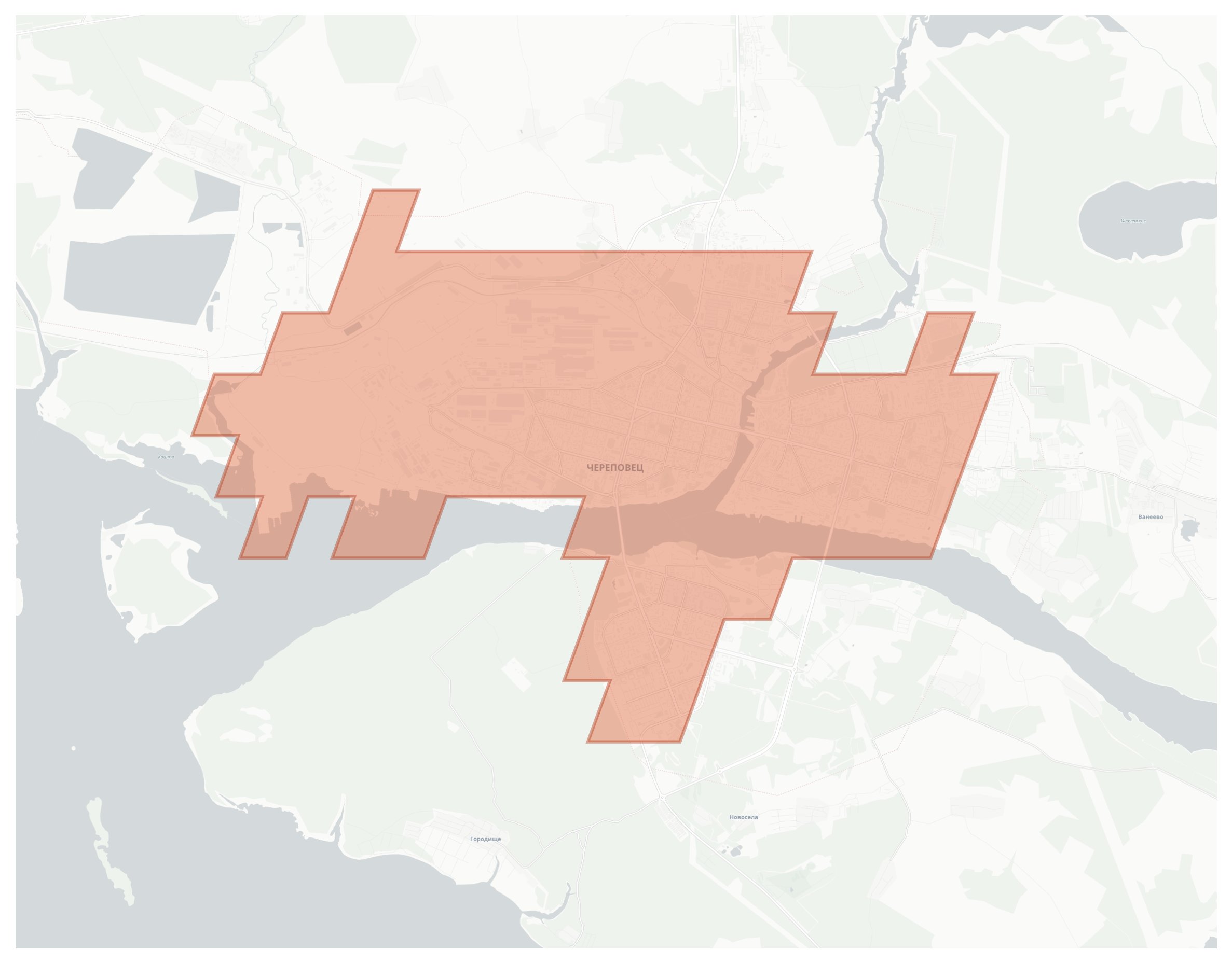 Cherepovets geographic map