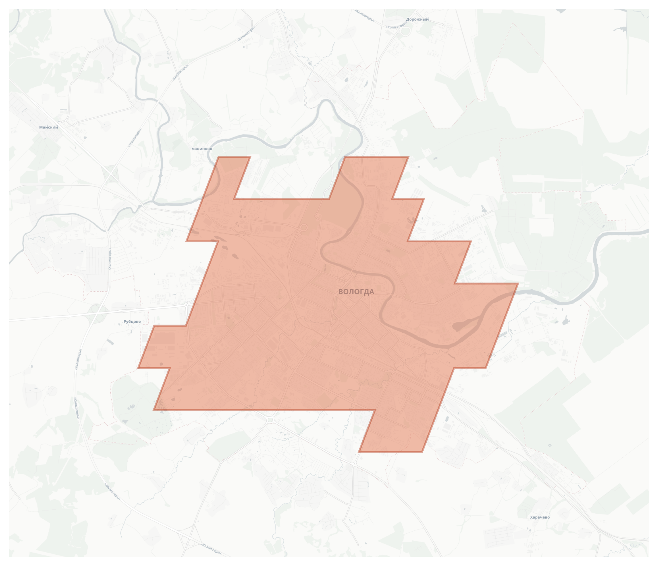 Vologda geographic map