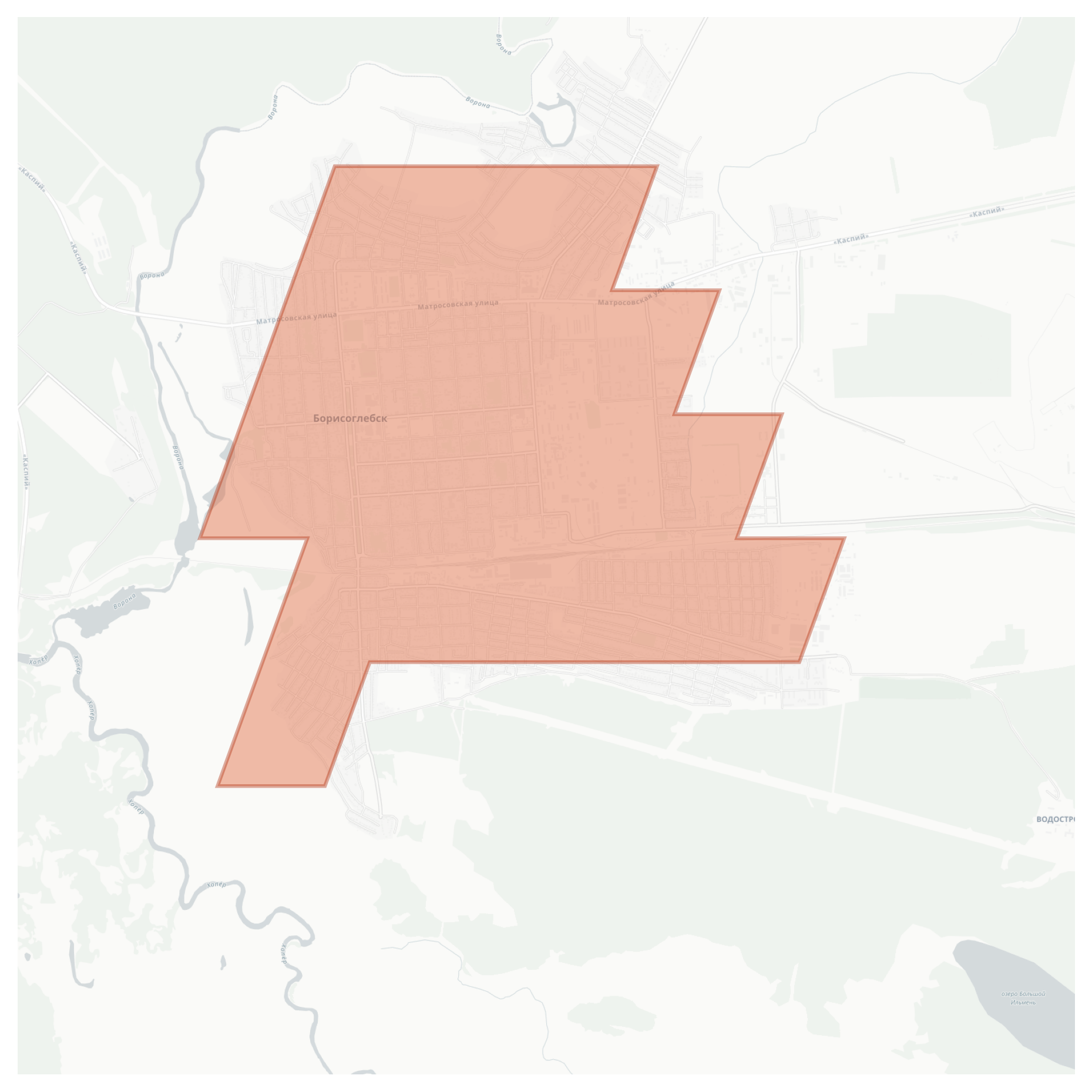 Borisoglebsk geographic map