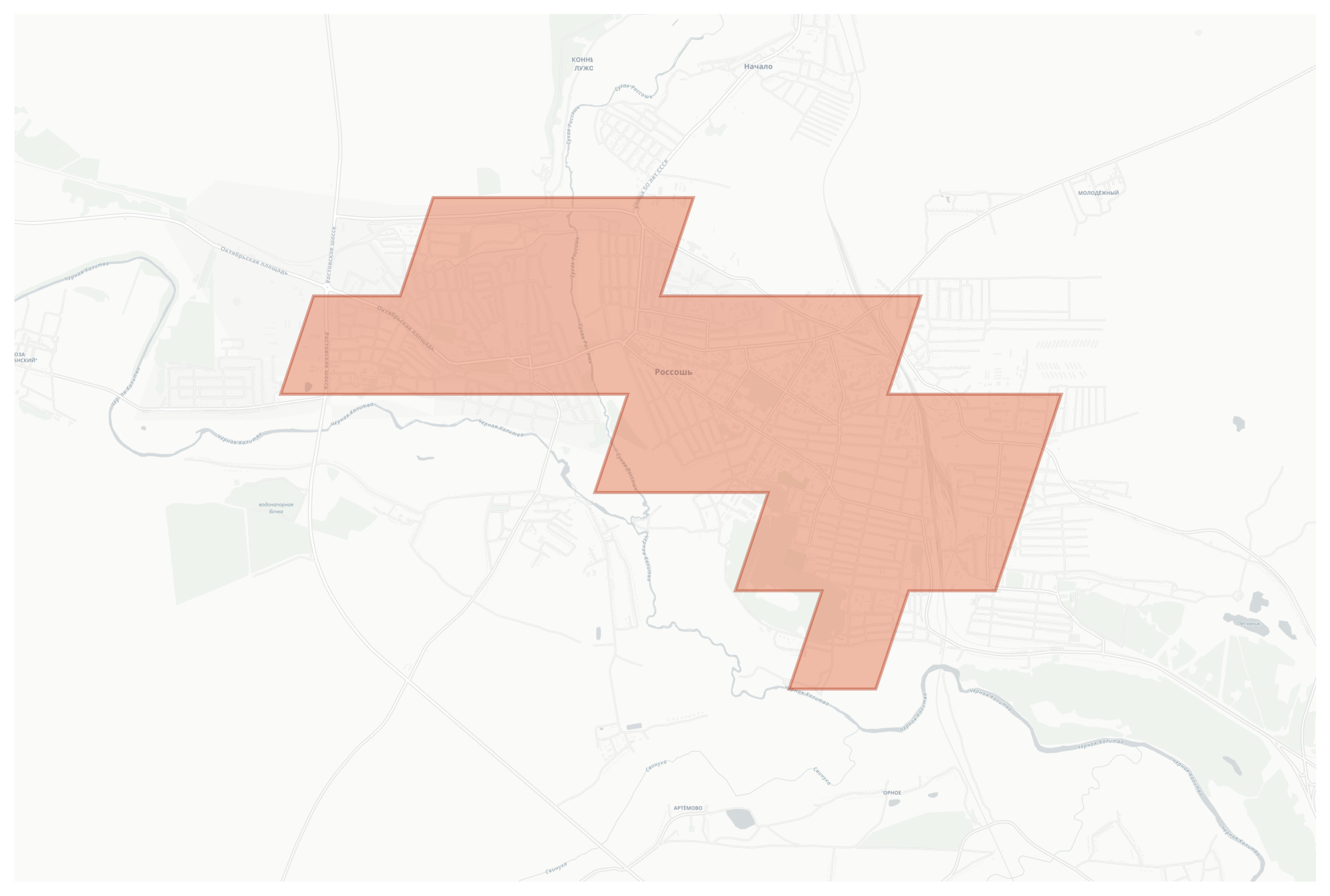 Rossosh geographic map