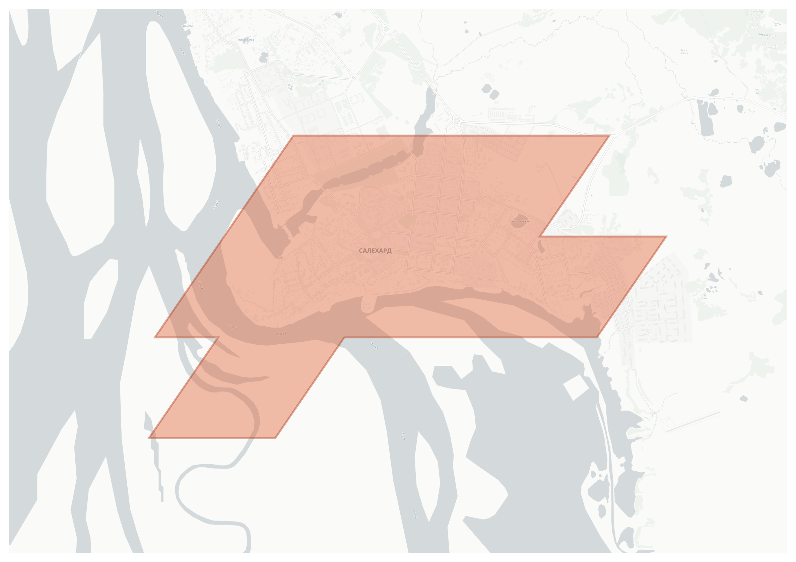 Salekhard geographic map