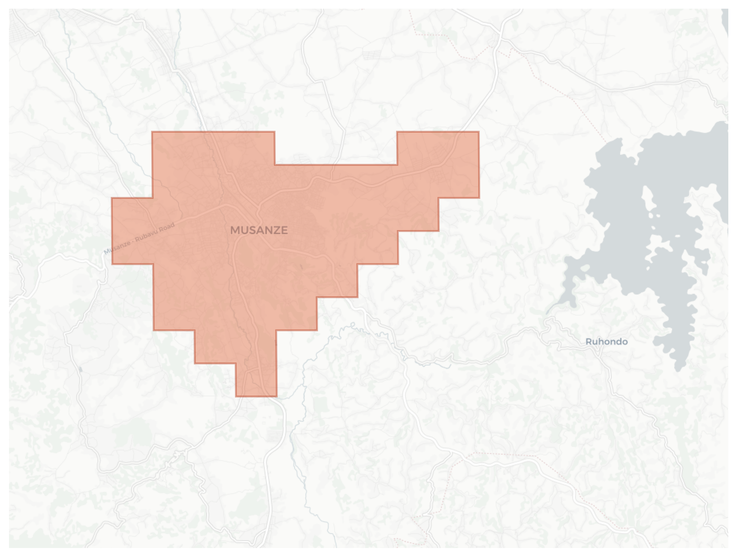 Musanze geographic map
