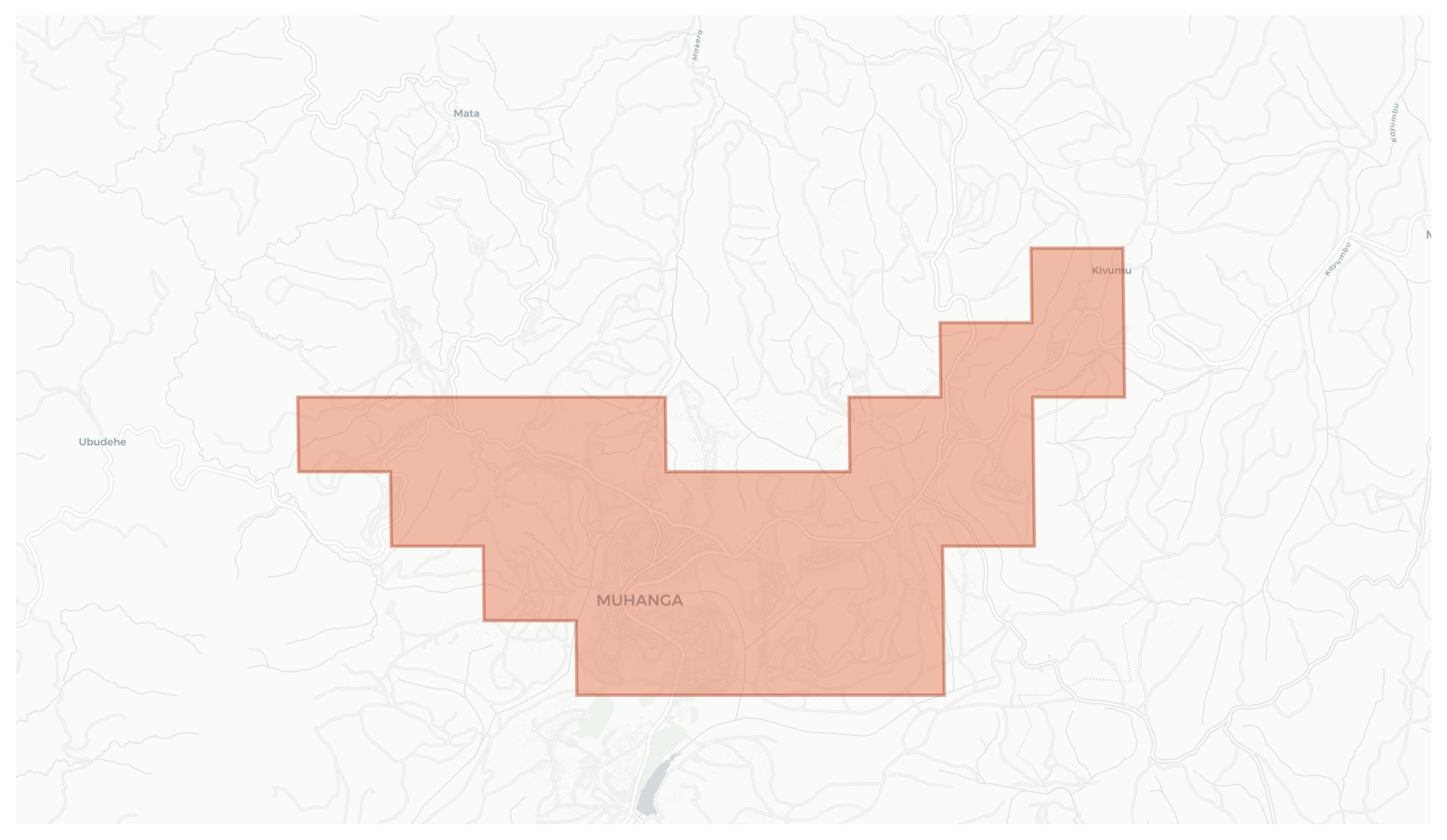 Muhanga geographic map