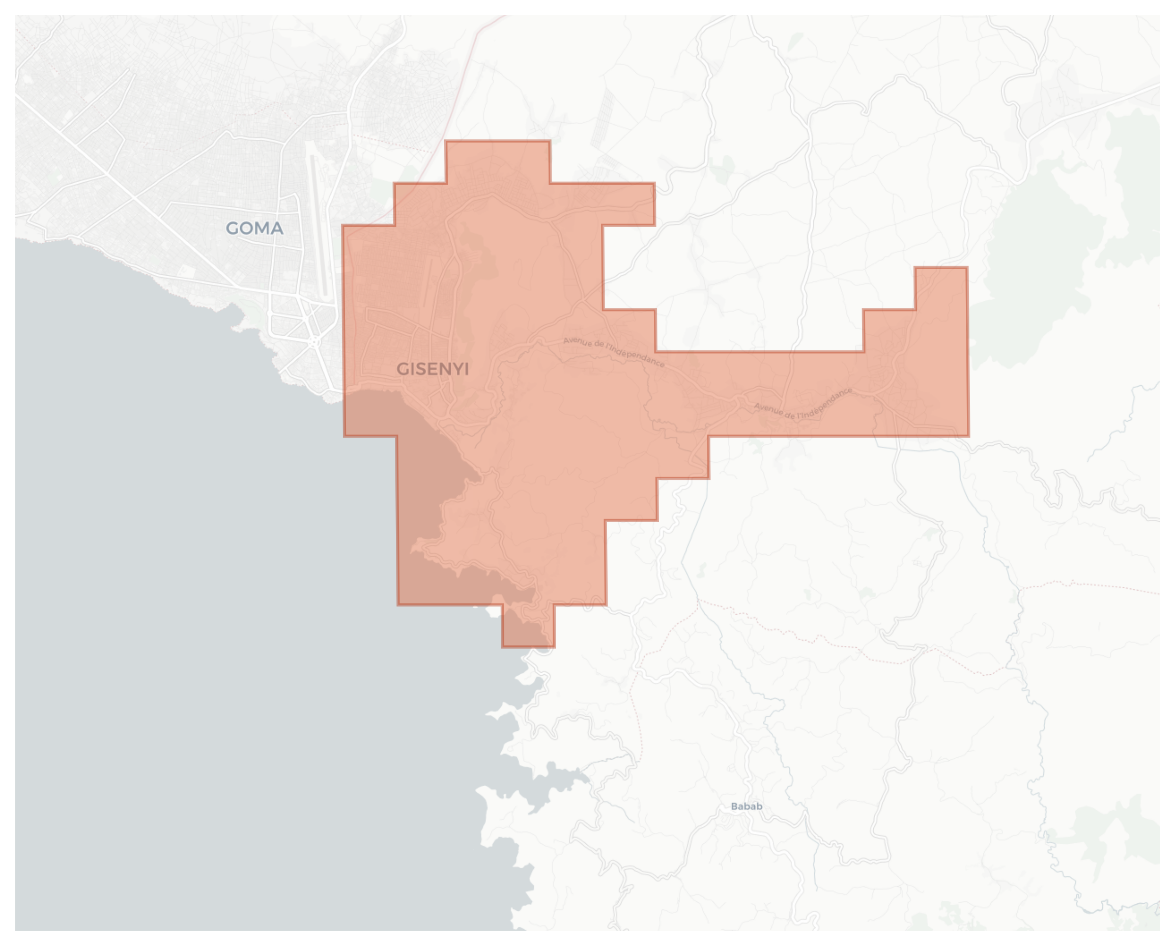 Rubavu geographic map