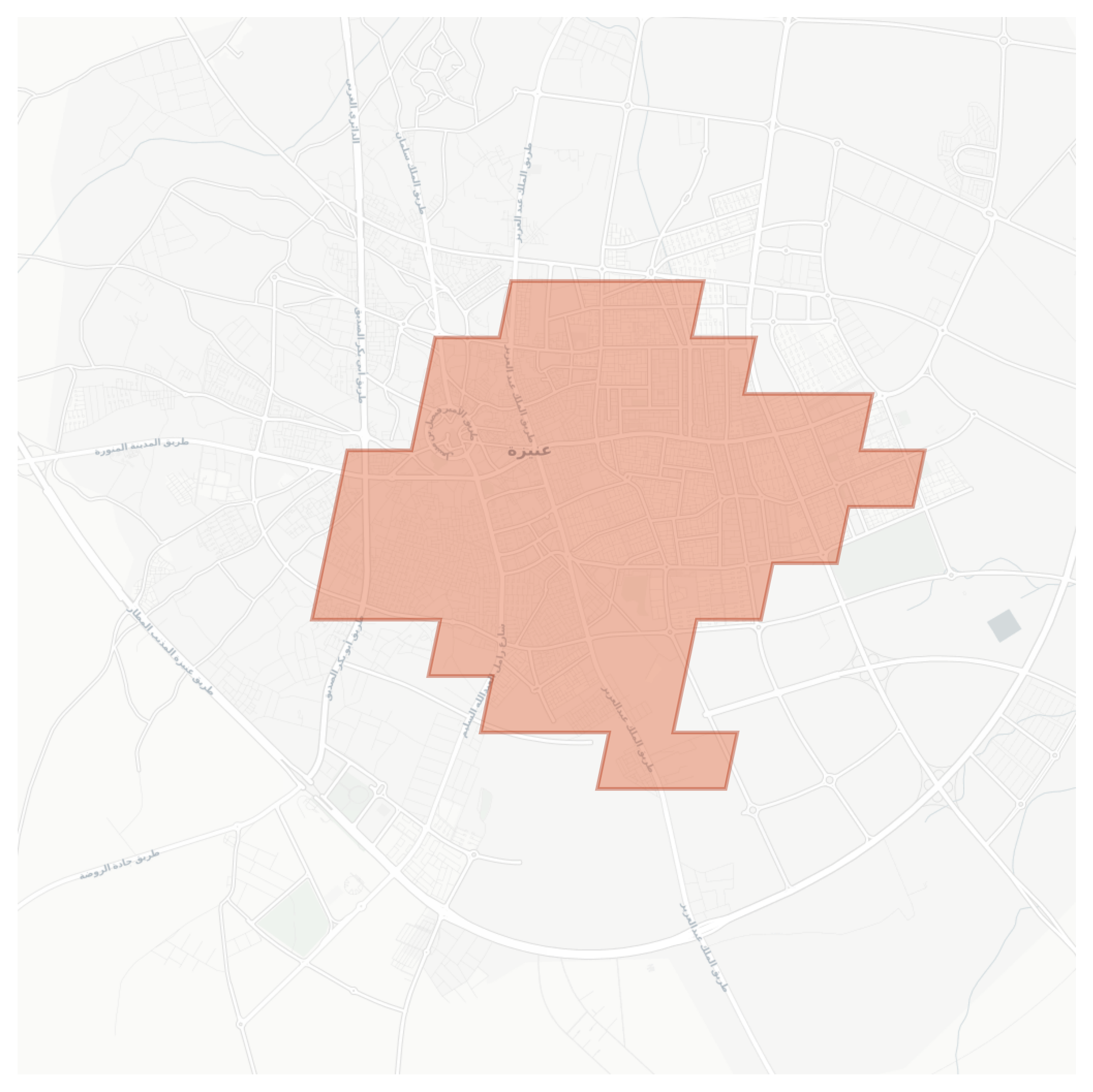 Unaizah geographic map