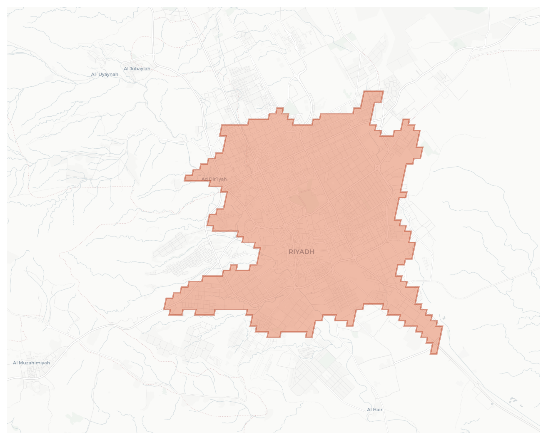 Riyadh geographic map