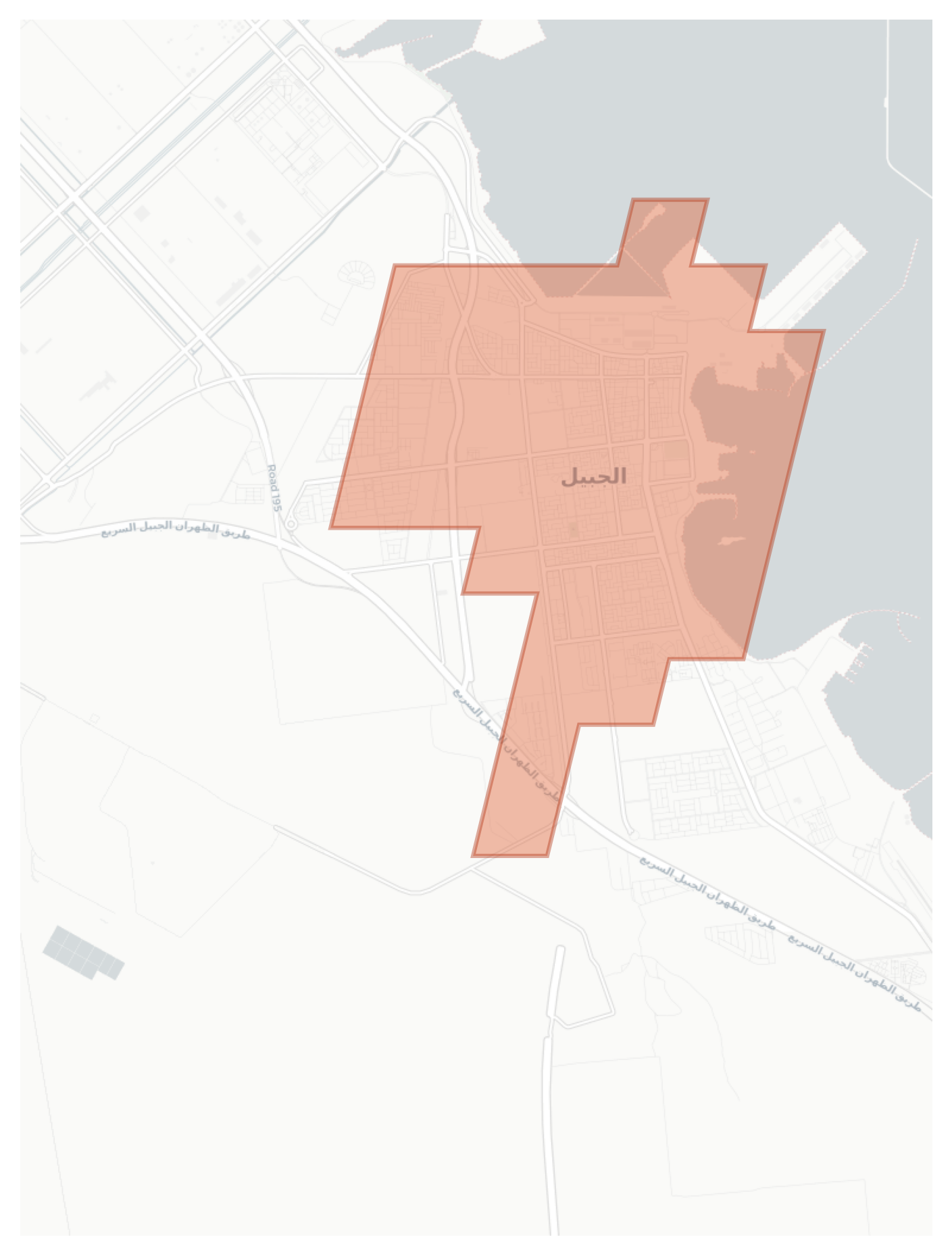 Al Jubayl geographic map