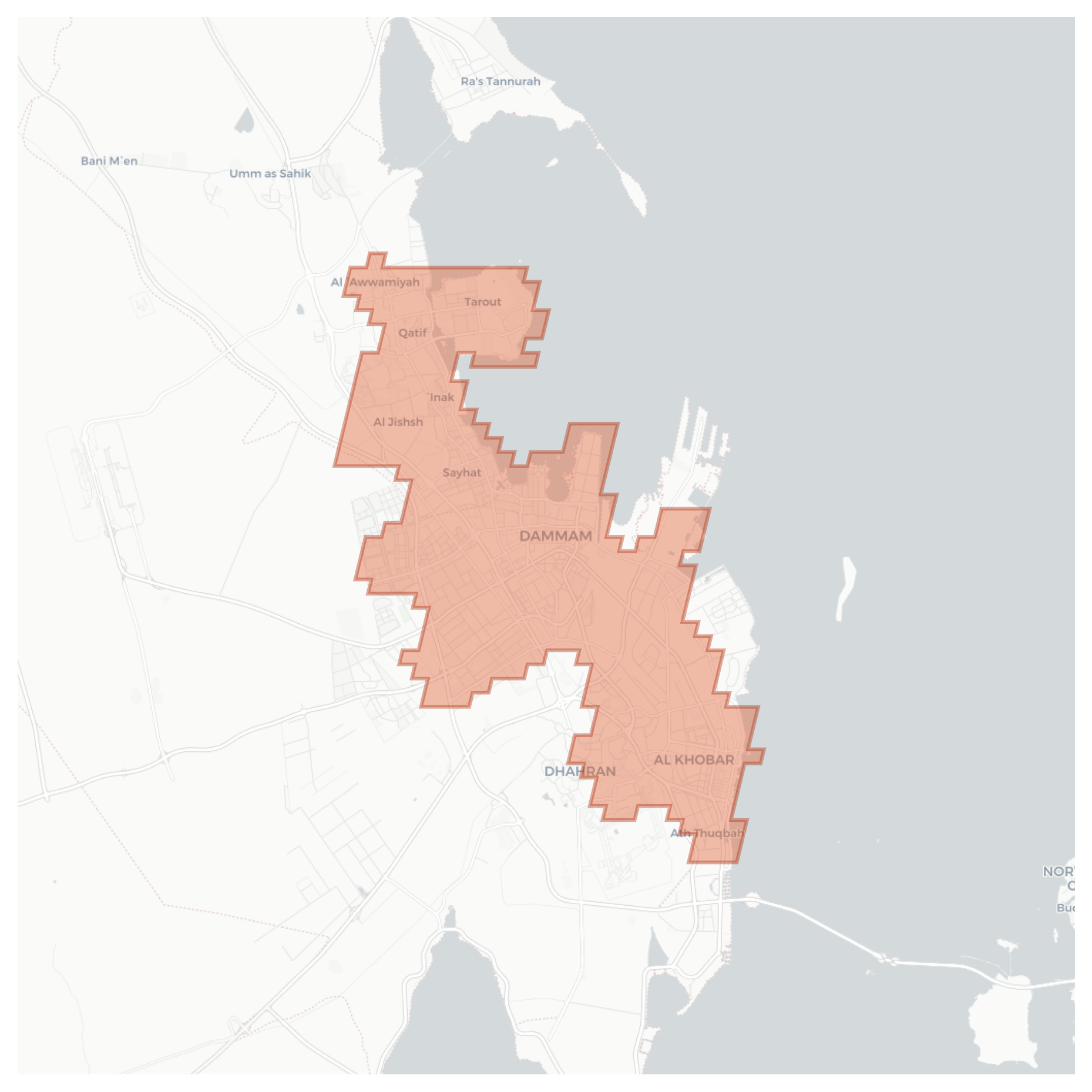 Dammam geographic map