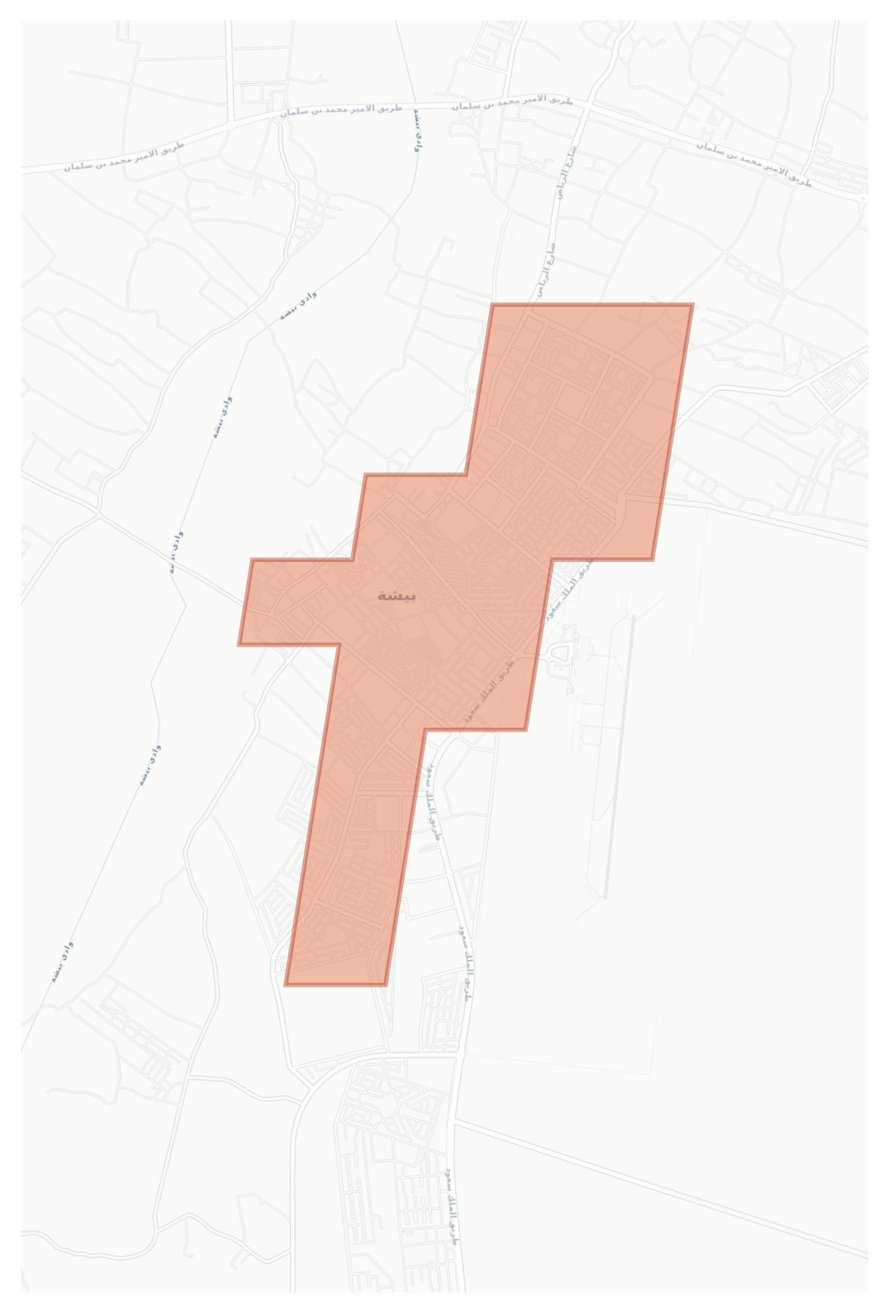 Bishah geographic map