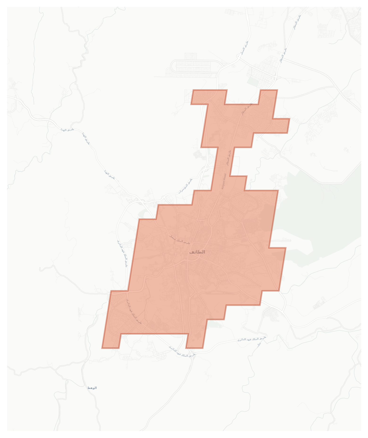 At Ta'if geographic map