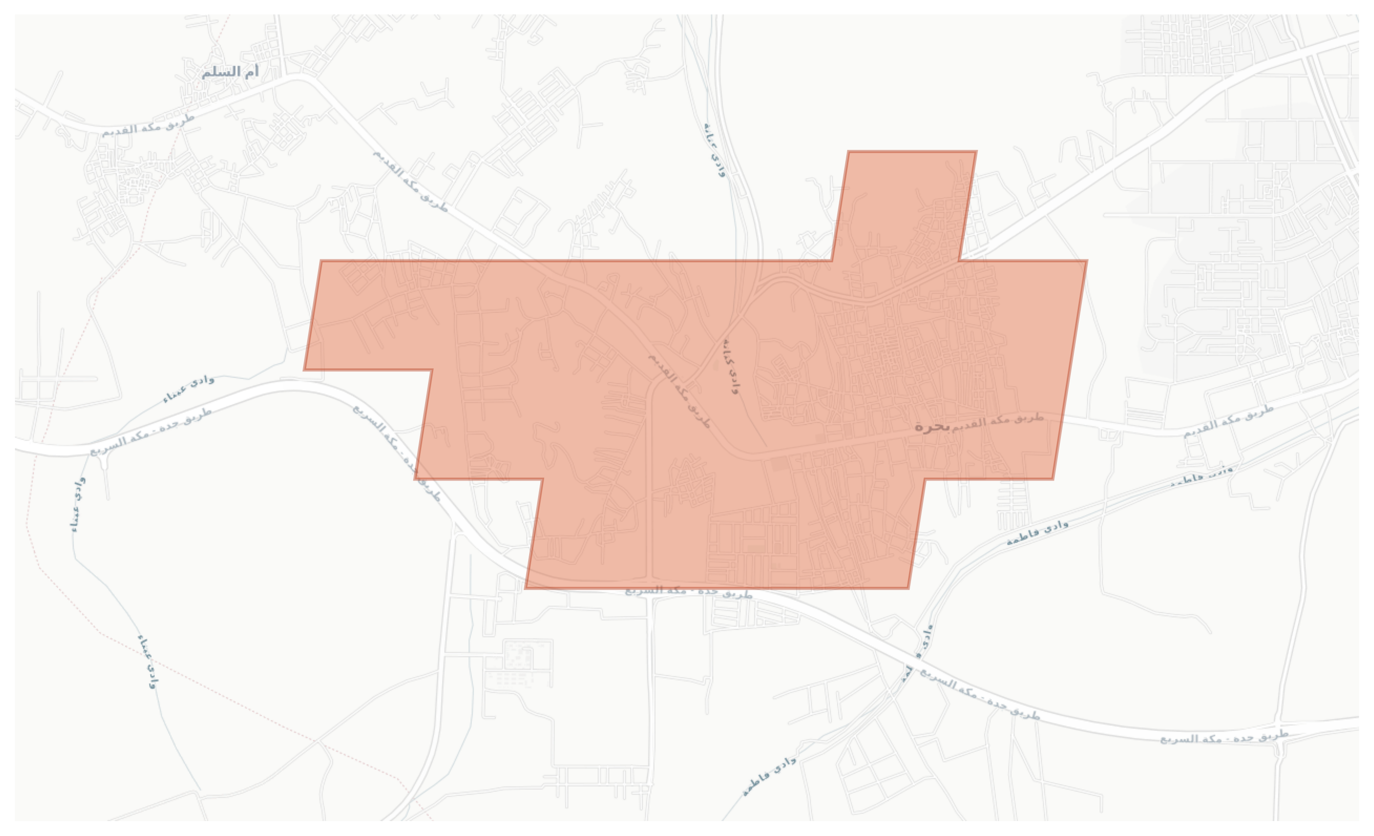 Bahrah geographic map