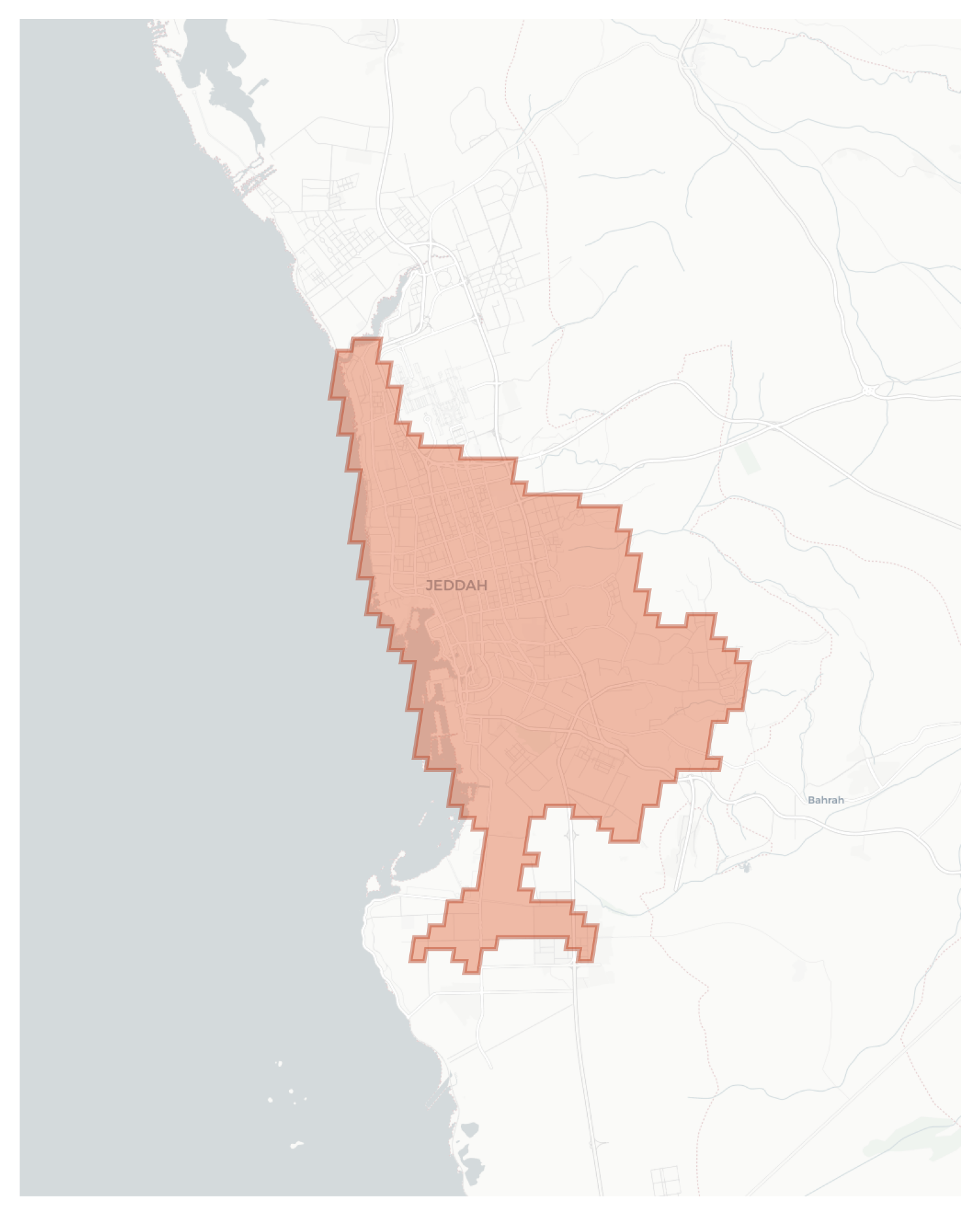 Jeddah geographic map