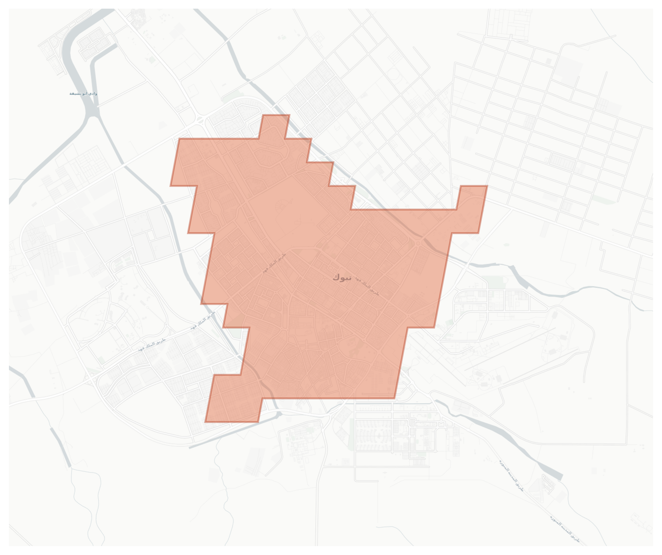 Tabuk geographic map