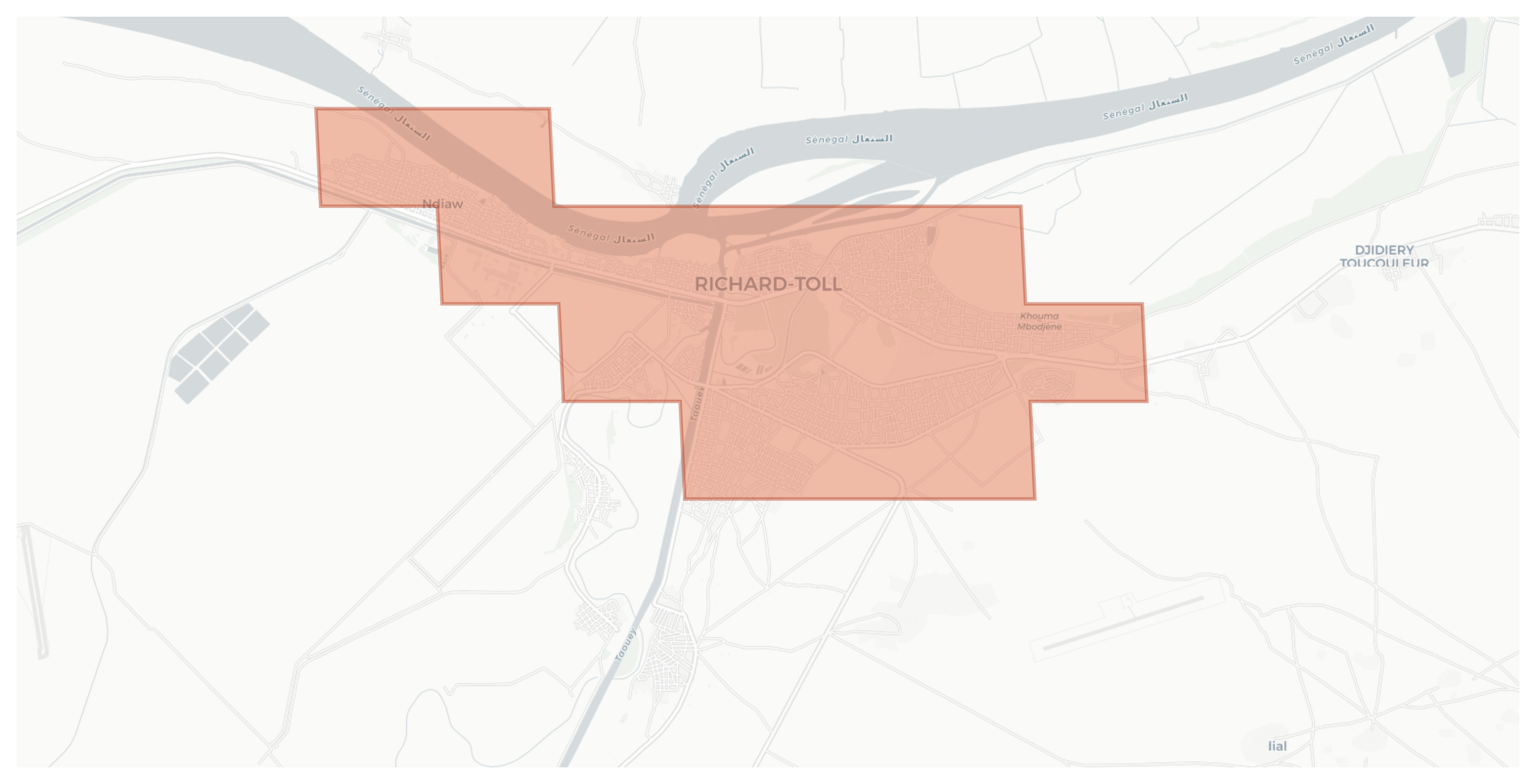 Richard-Toll geographic map