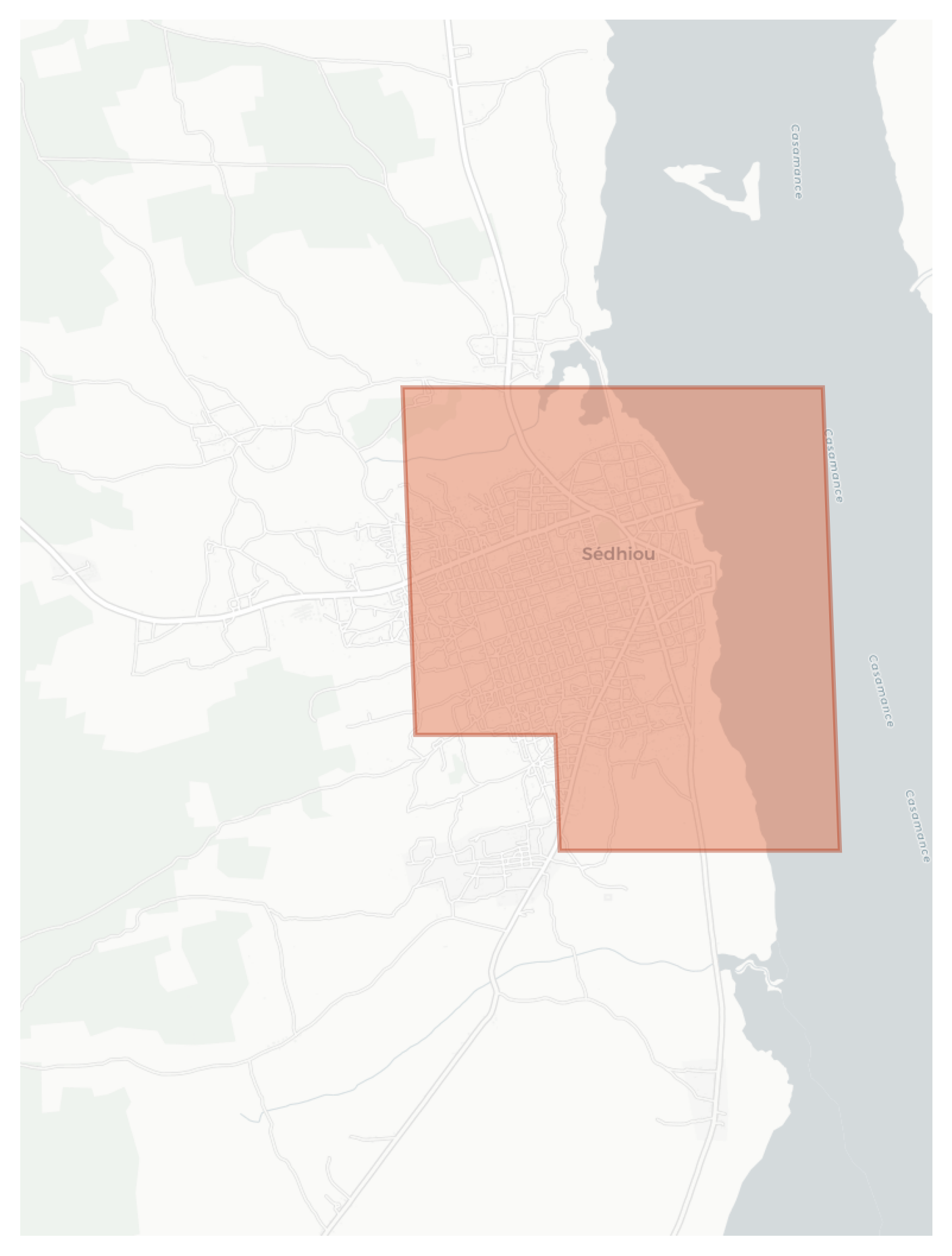 Sédhiou geographic map