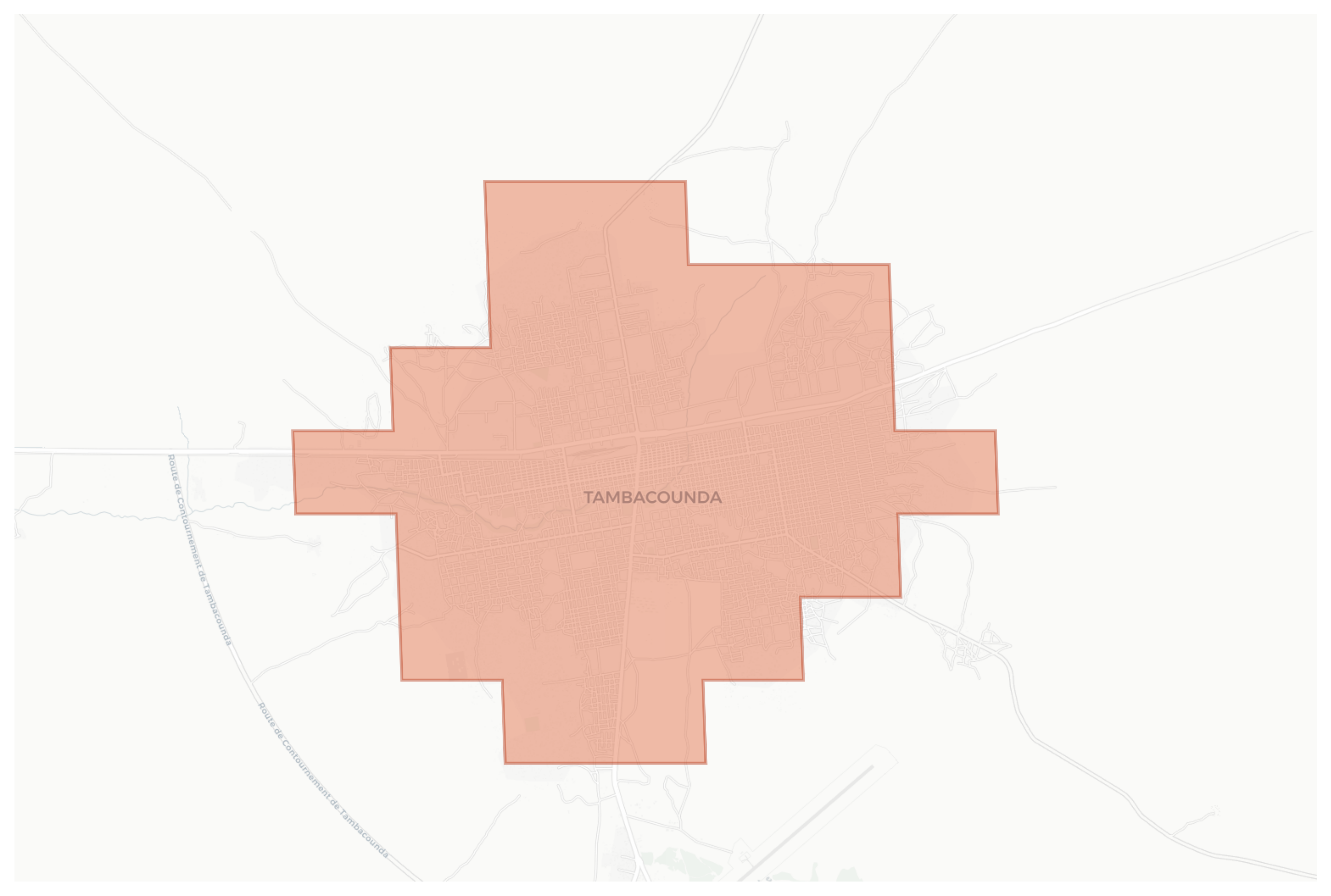 Tambacounda geographic map