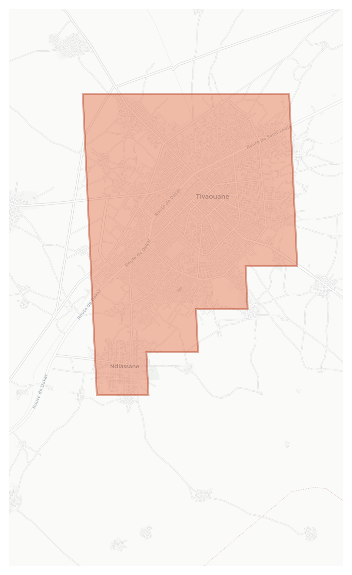 Tivaouane geographic map