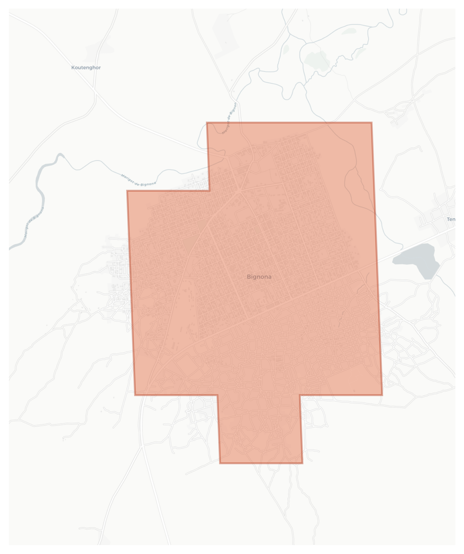 Bignona geographic map