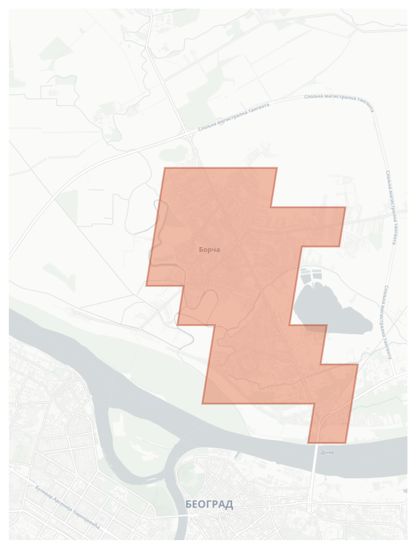 Borca geographic map