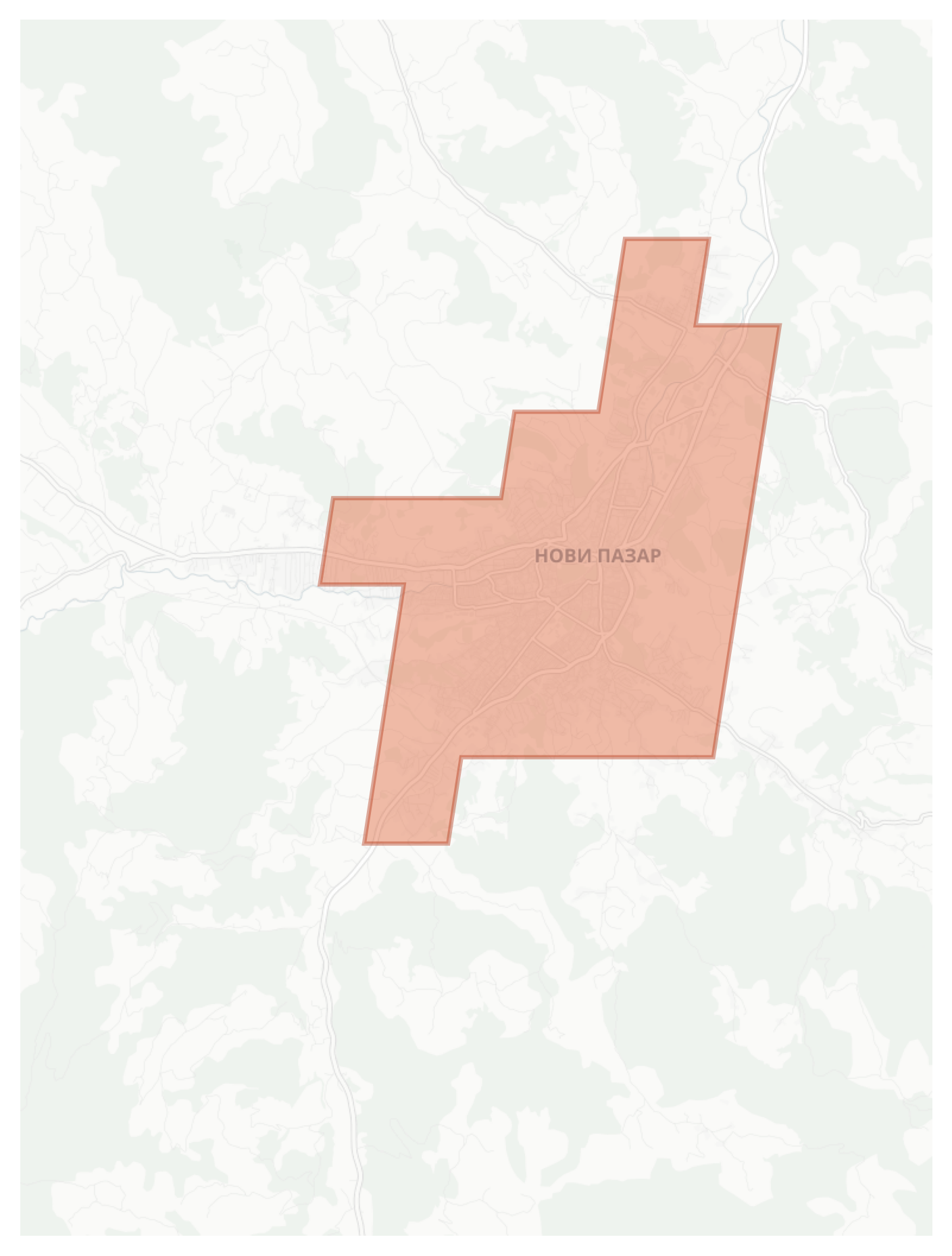 Novi Pazar geographic map