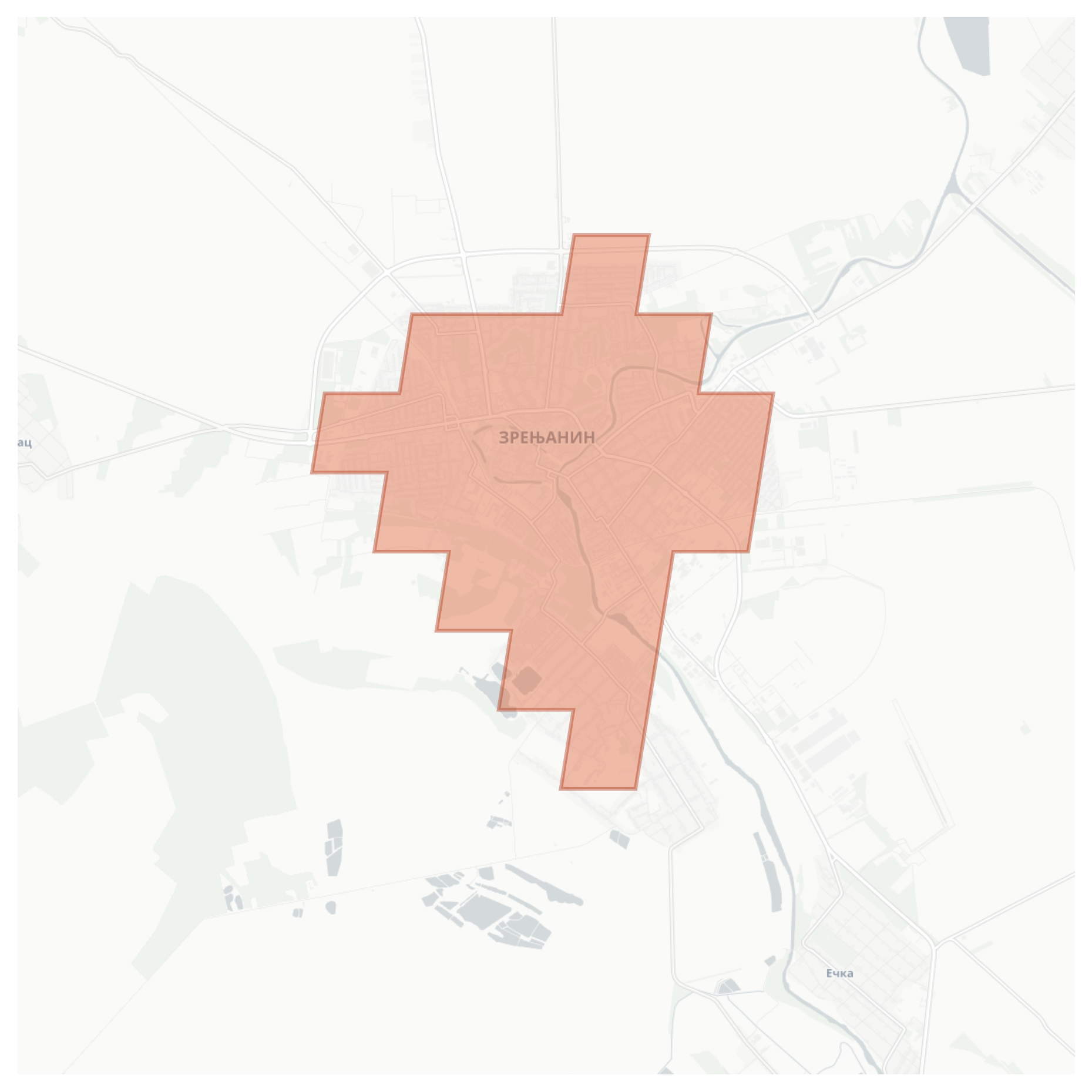 Zrenjanin geographic map