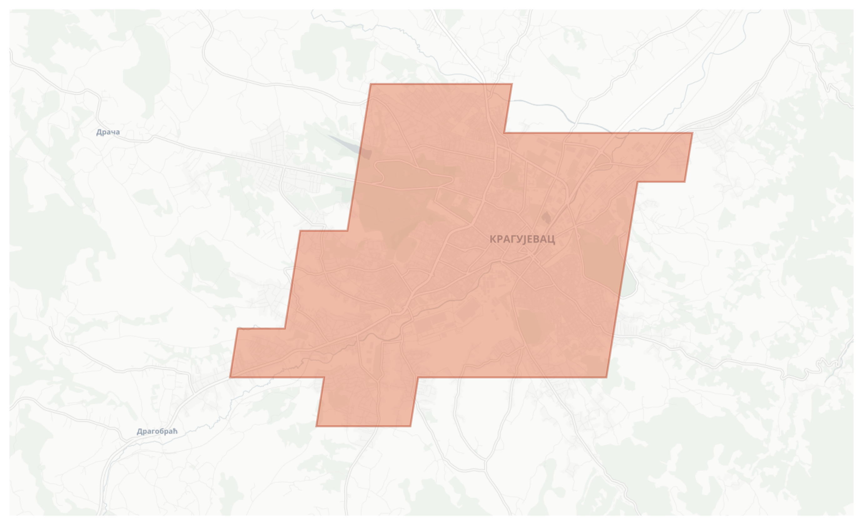 Kragujevac geographic map