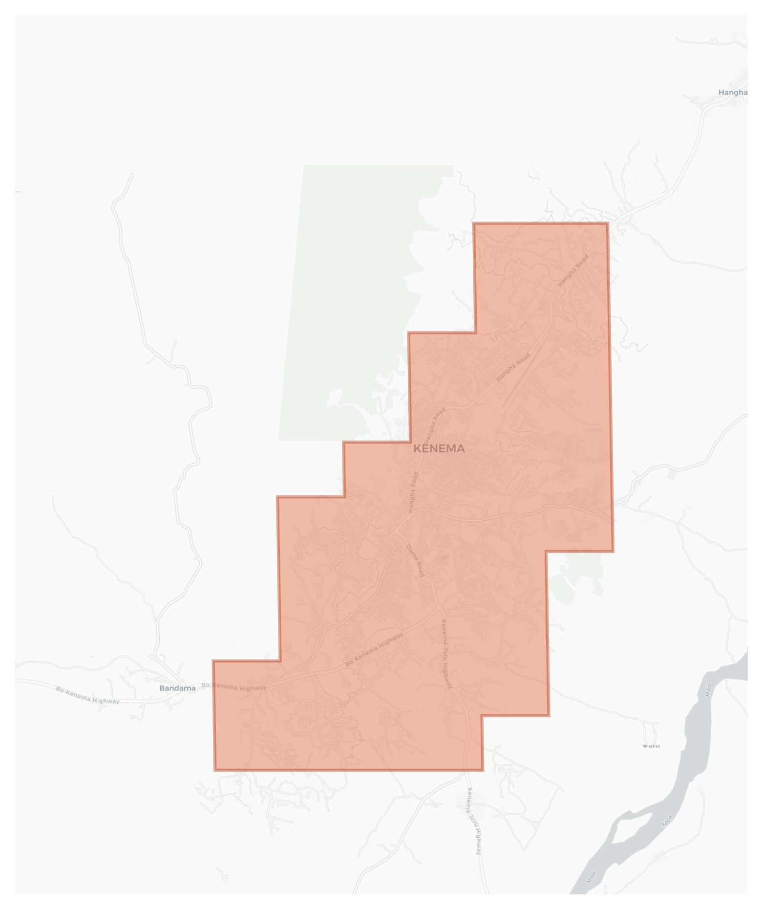 Kenema geographic map
