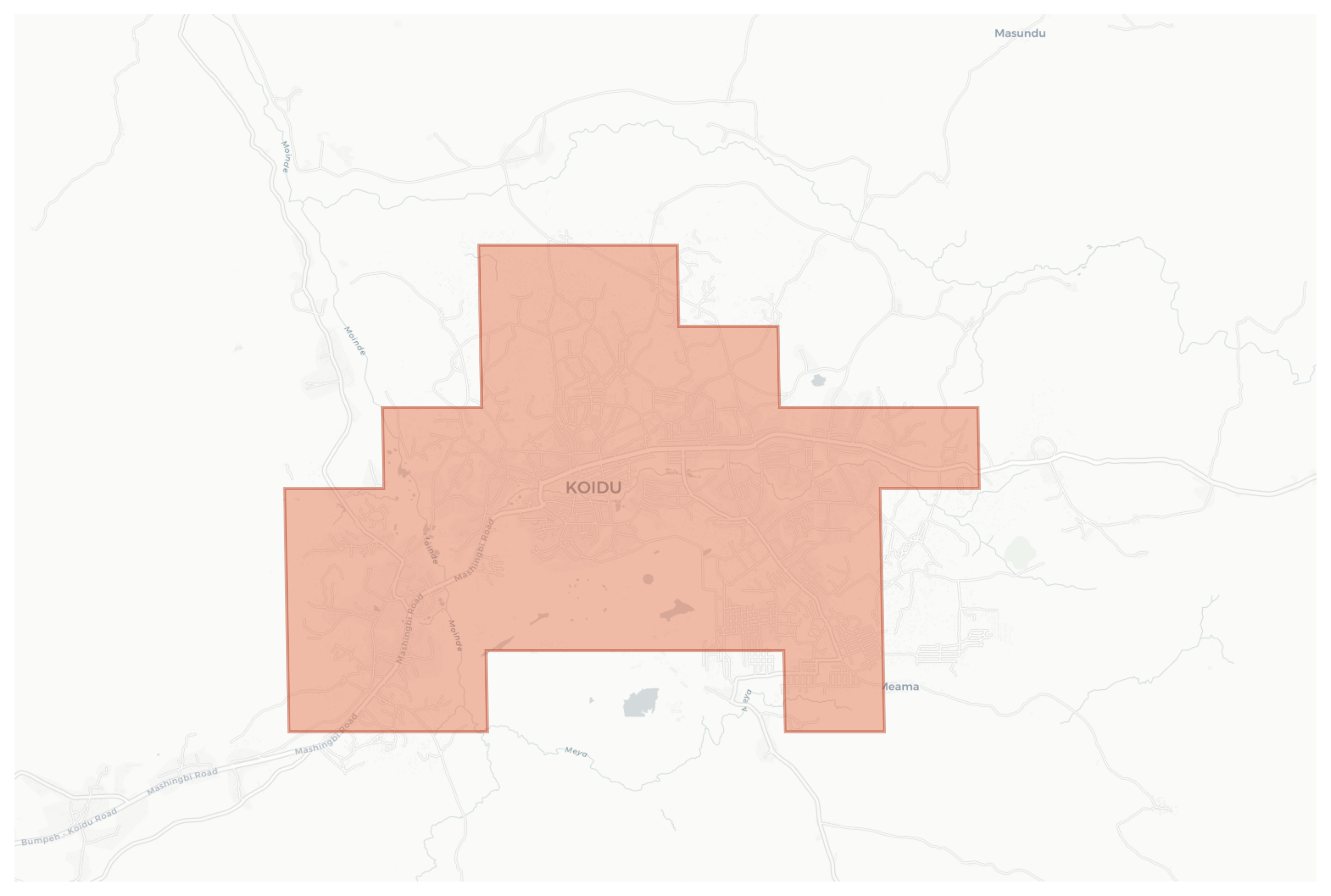 Koidu Town geographic map