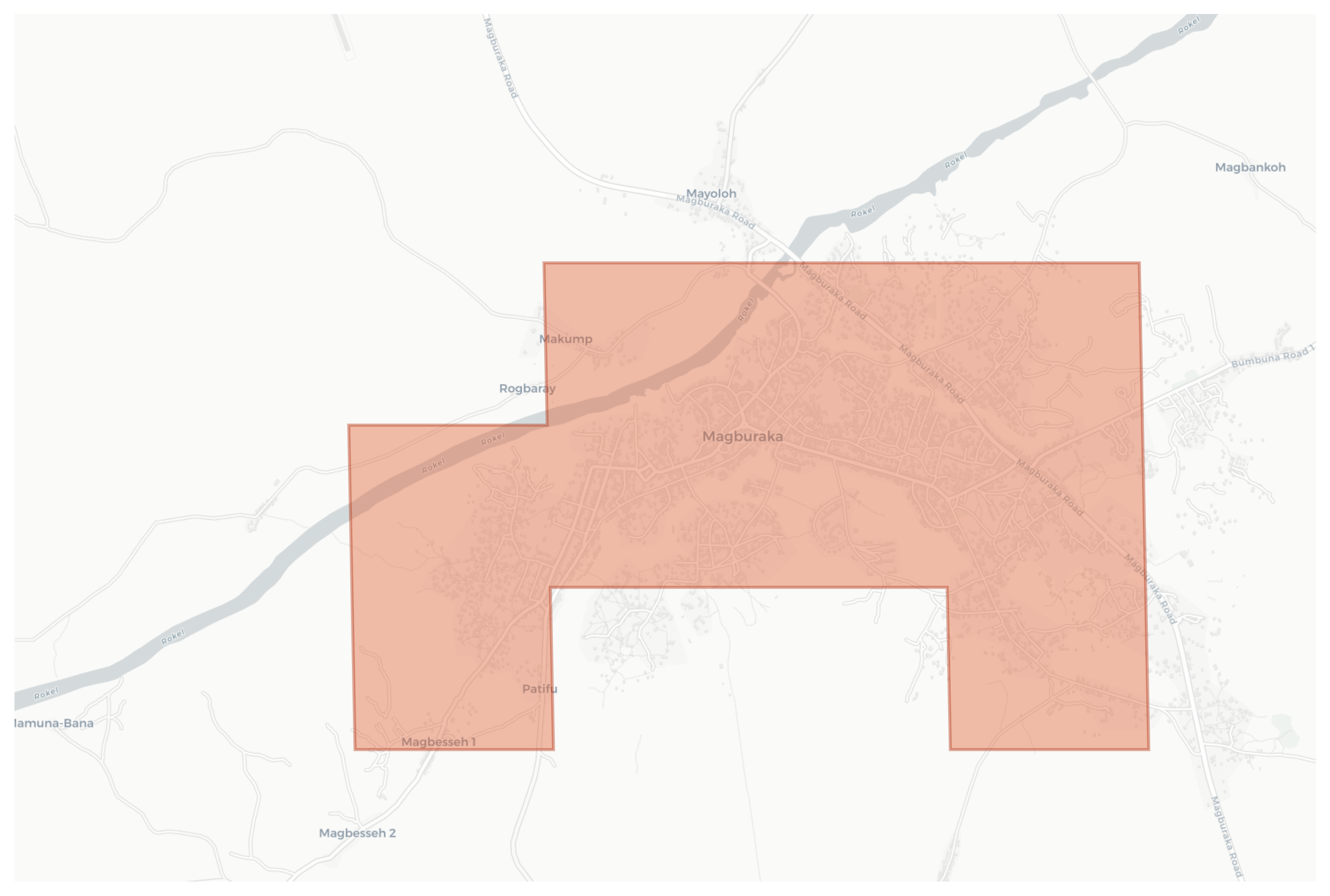 Magburaka geographic map