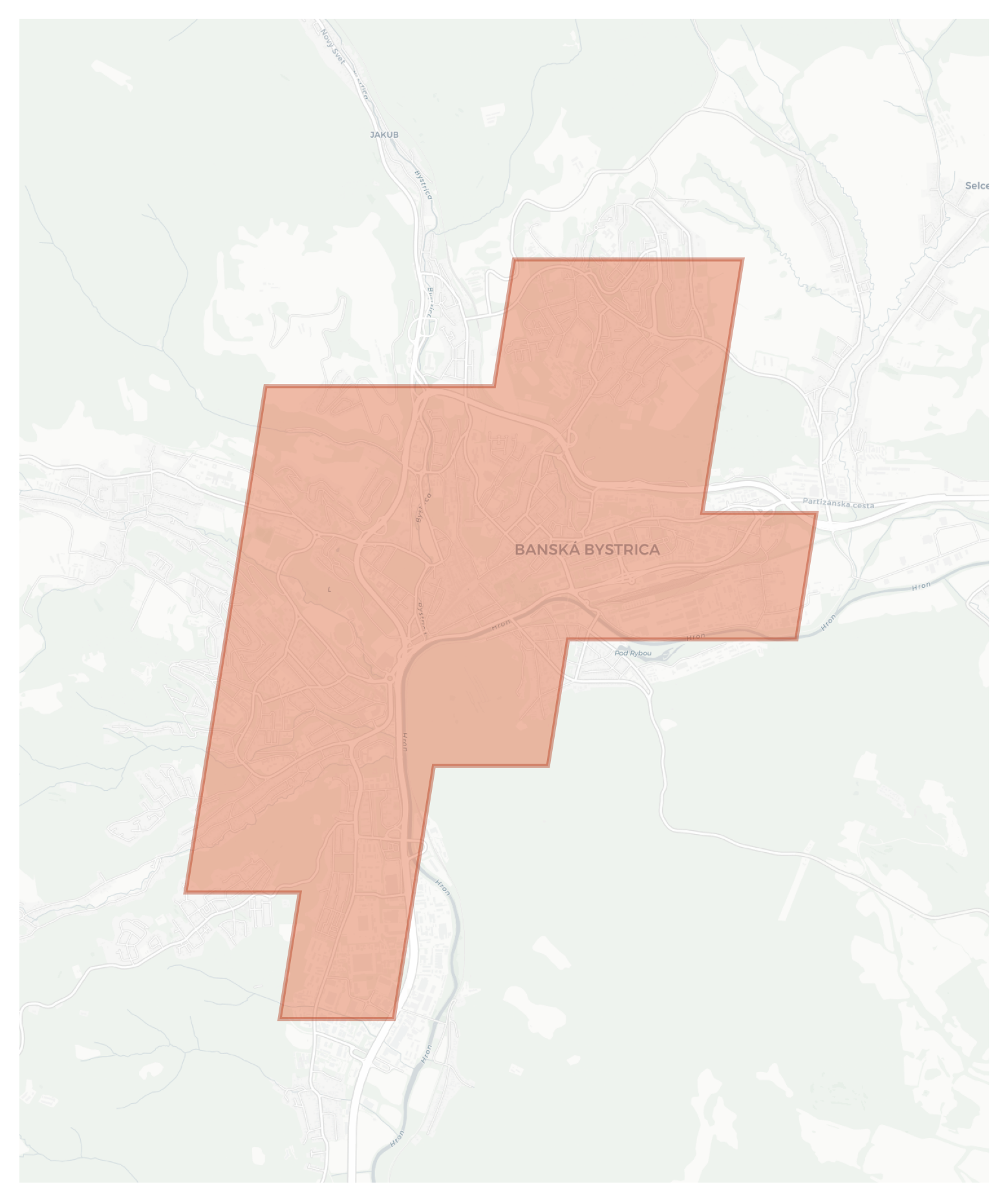 Banská Bystrica geographic map