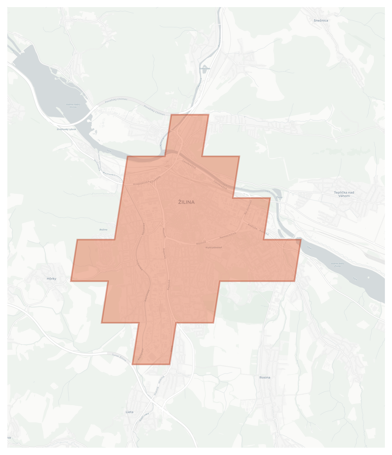 Žilina geographic map