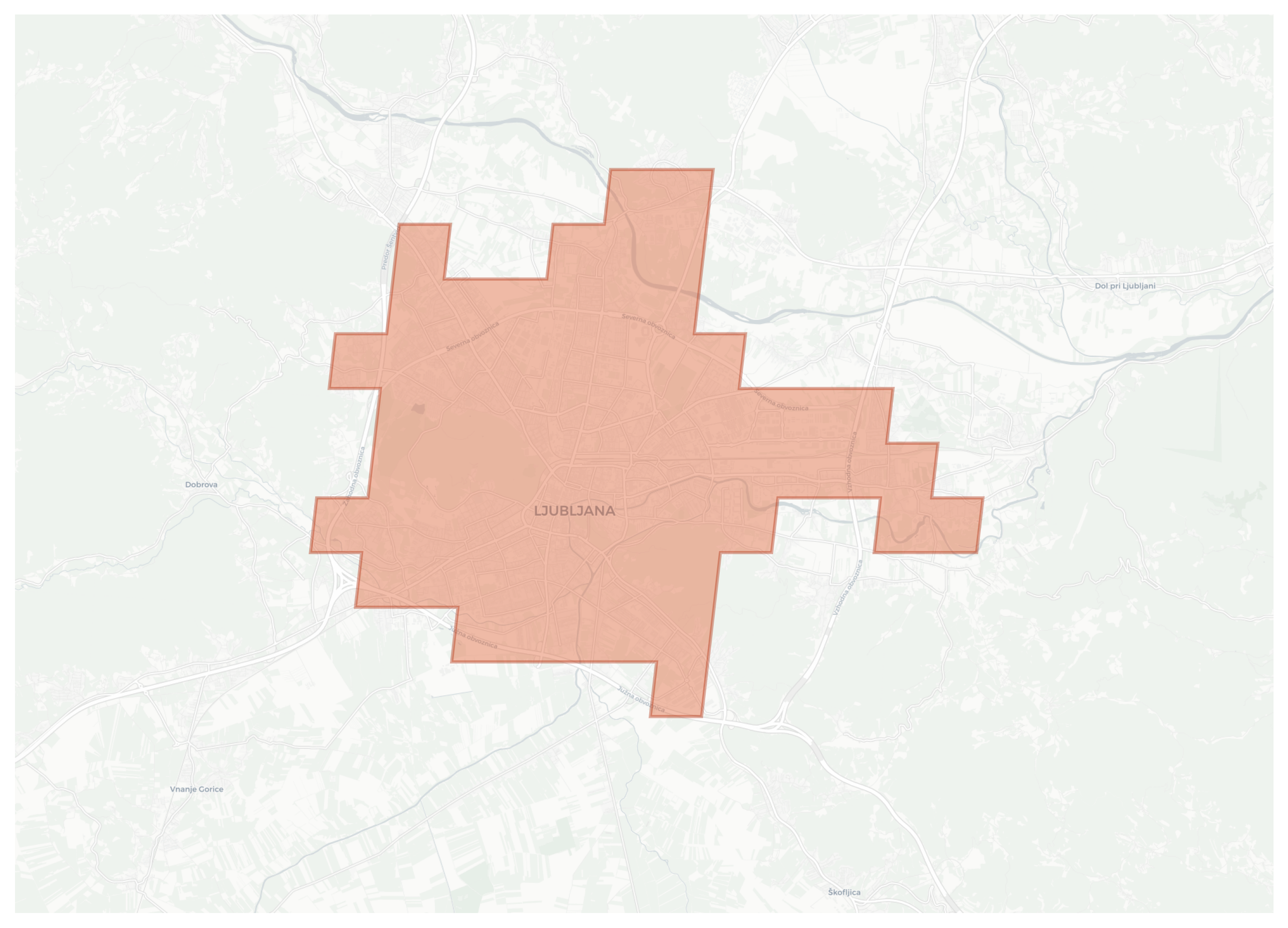 Ljubljana geographic map