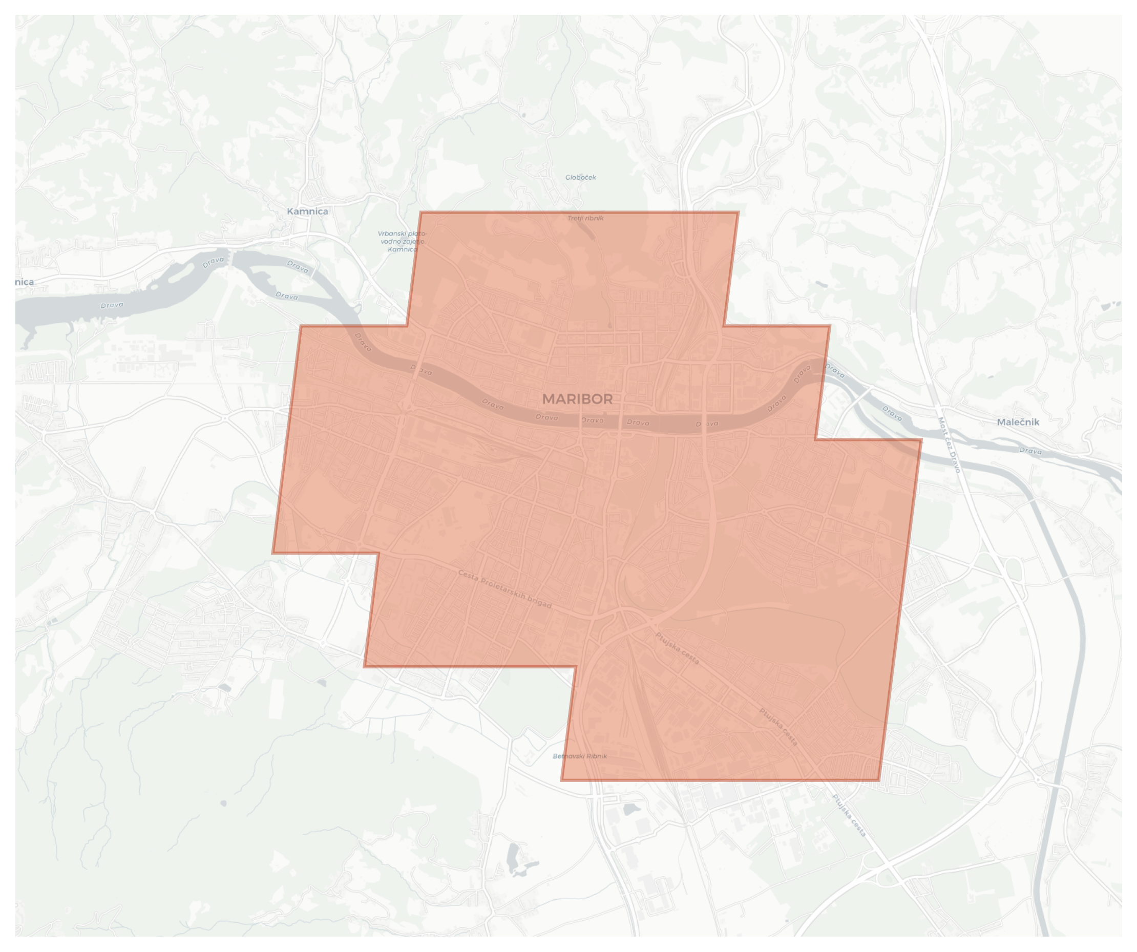 Maribor geographic map