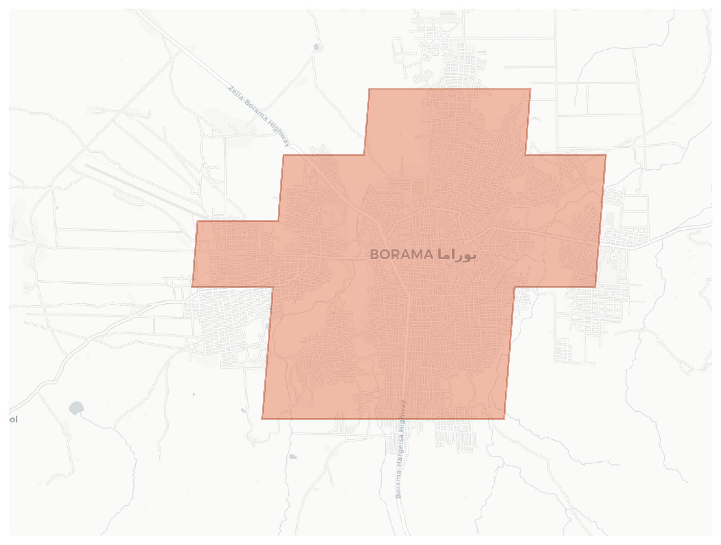 Borama geographic map